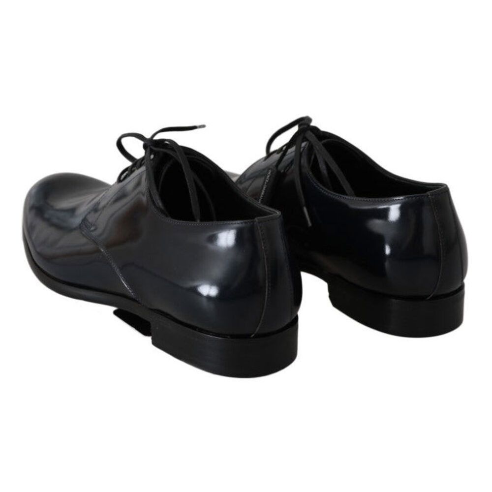 Dolce & Gabbana Dolce & Gabbana Elegant Dark Blue Leather Derby Shoes Size US 6 / EU 39 - 5 Thumbnail