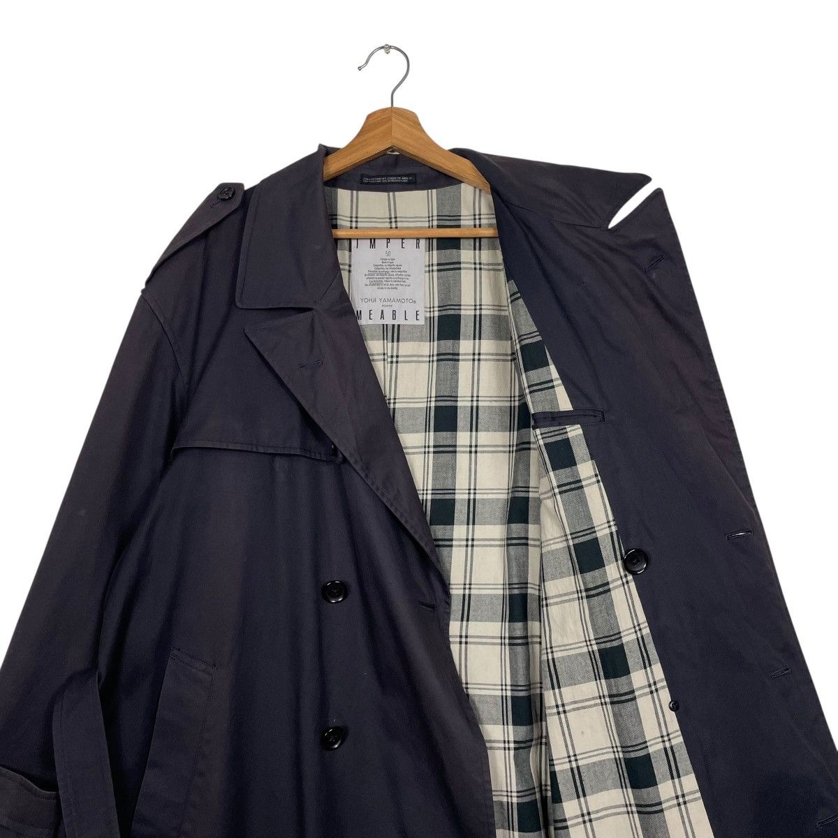 Yohji Yamamoto Yohji Yamamoto Homme Imper Meable Double Breasted Coat Size US M / EU 48-50 / 2 - 11 Thumbnail