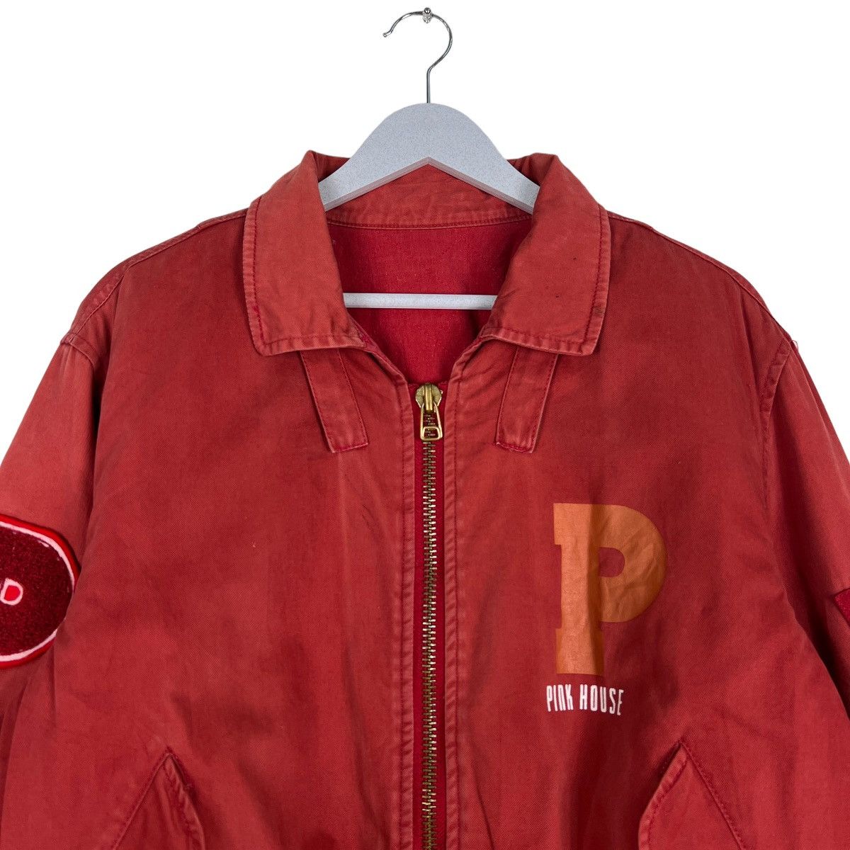 Japanese Brand 🔥 ARCHIVES PINK HOUSE BOMBER JACKET Size US L / EU 52-54 / 3 - 8 Thumbnail