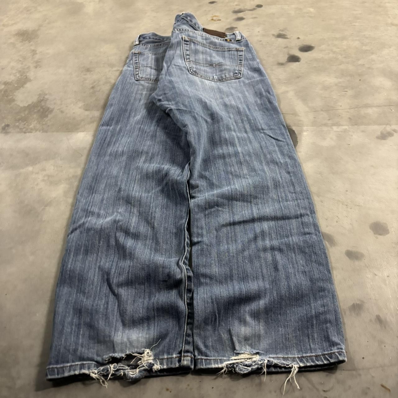 Vintage Crazy Vintage Y2K/2000s Grunge Faded Wash Distressed Denim Jeans! 34x30 Size US 34 / EU 50 - 4 Thumbnail