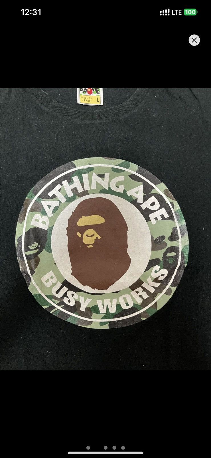 Bape RARE‼️ Bape Vintage OG Green Camo Busy Work Logo Tee Size US L / EU 52-54 / 3 - 2 Thumbnail