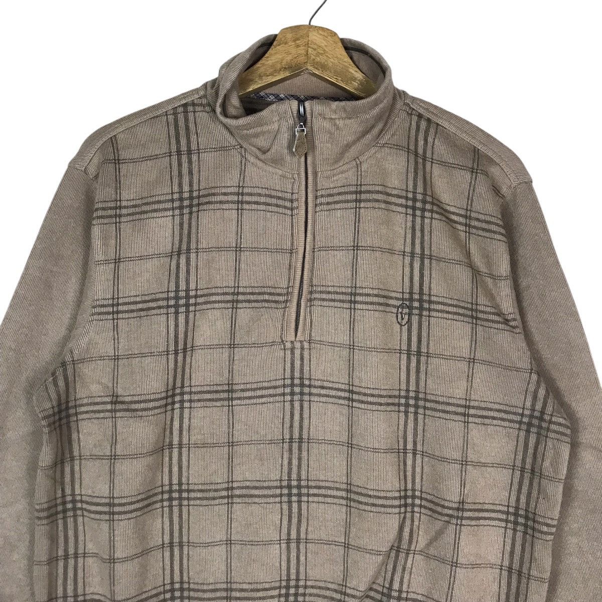 Vintage Vintage Gianni Valentino Quarter Zip Pullover Jumper Size US M / EU 48-50 / 2 - 2 Thumbnail