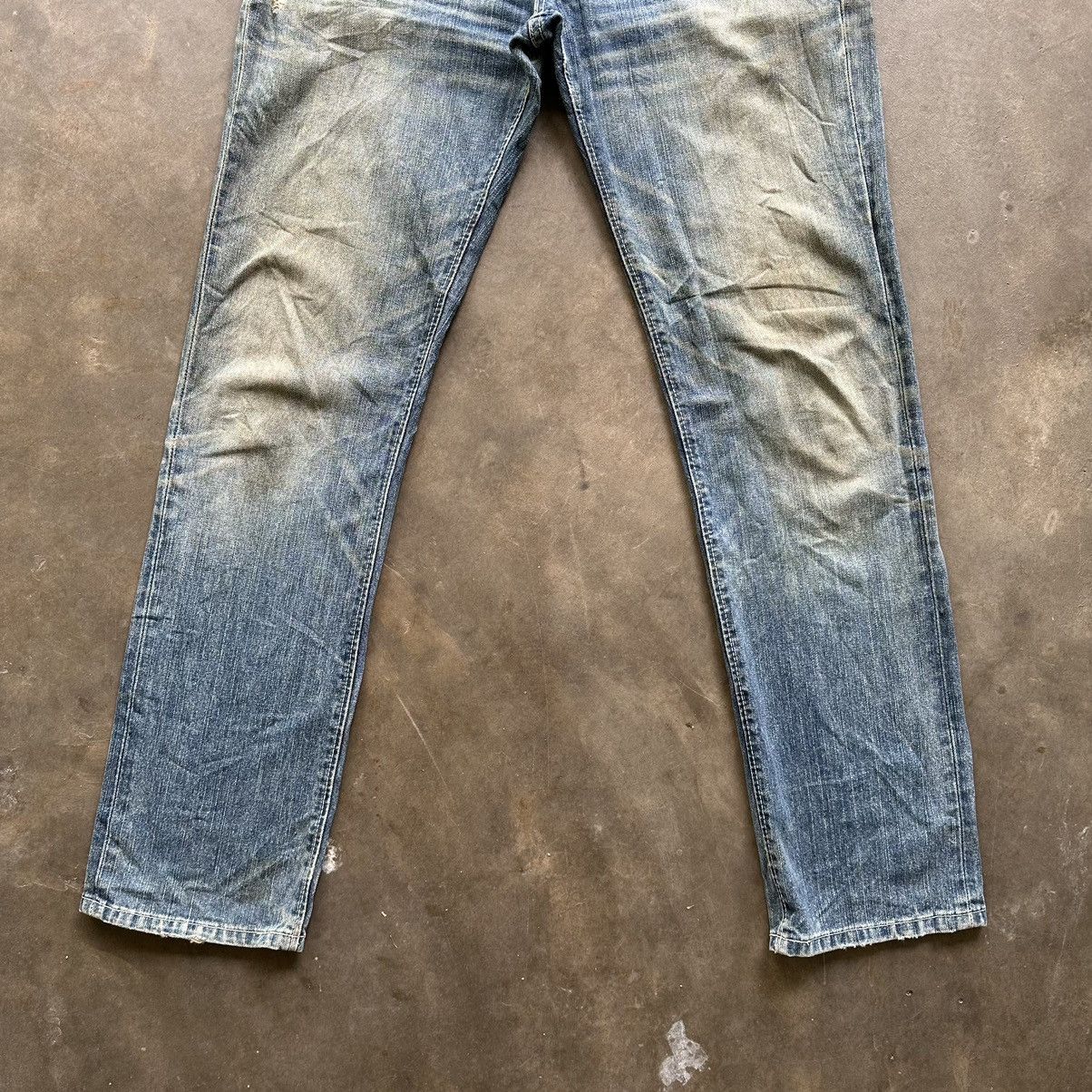 Japanese Brand W34 🔥 Vtg Wrangler Faded Distressed Sick Denim Jean Pant Size US 34 / EU 50 - 2 Thumbnail