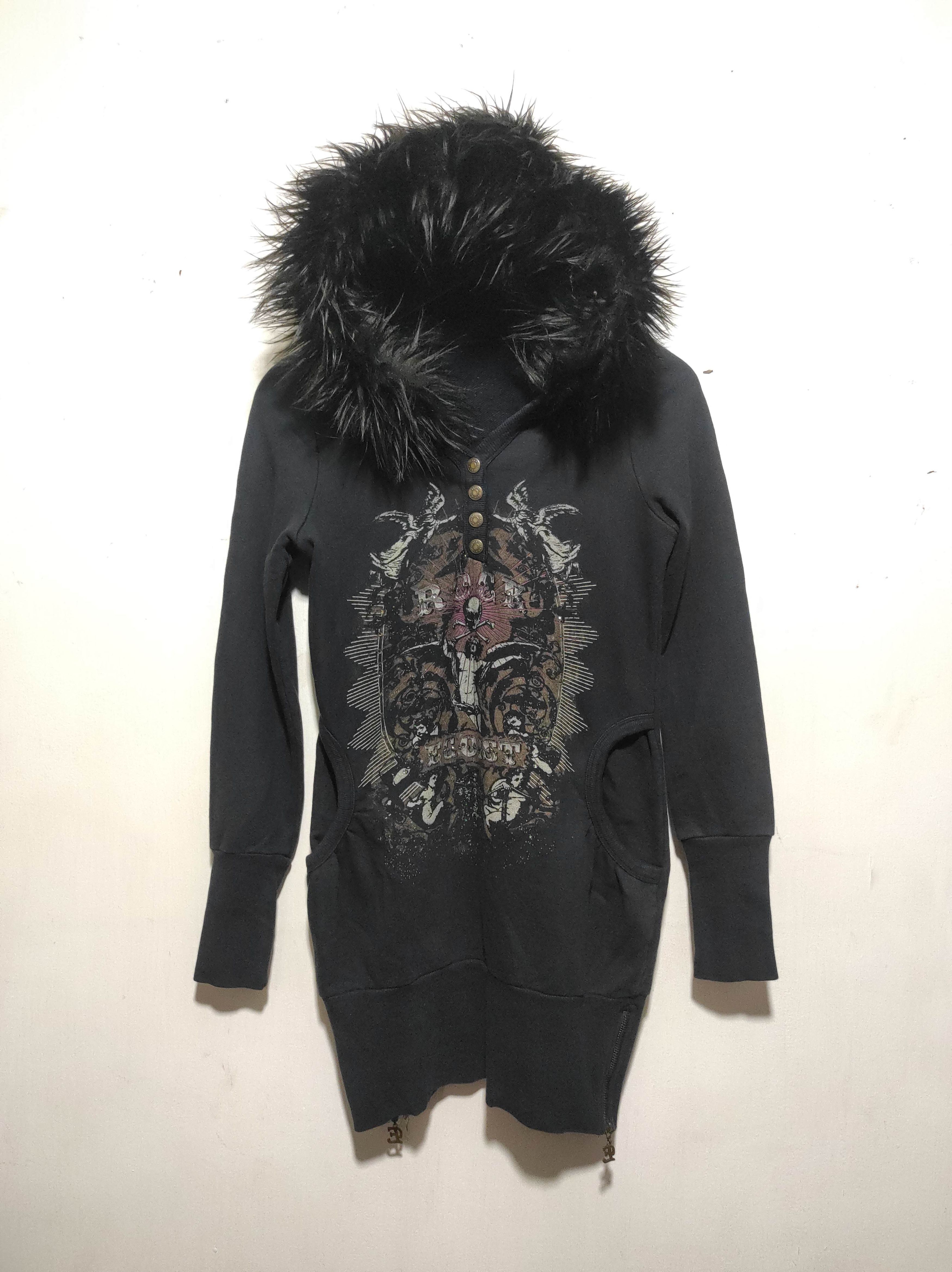If Six Was Nine Egoist Half Button Fur Hoodie IfSixWasNine LGB style Size S / US 4 / IT 40 - 3 Thumbnail