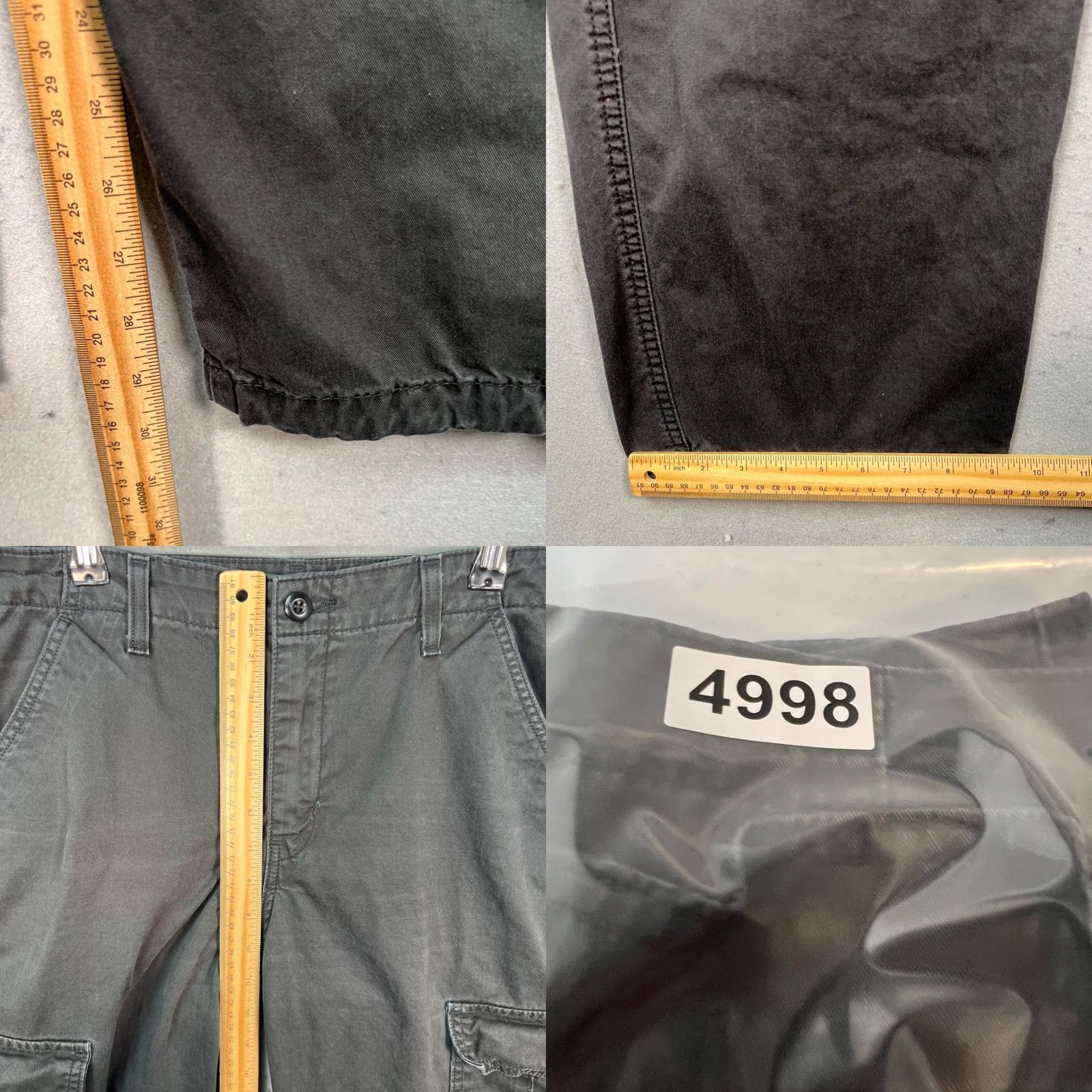 Levi's Levis 94 Baggy Womens Size 28 Cargo Pants Dark Gray Straight Leg Cotton Size 28" / US 6 / IT 42 - 8 Thumbnail