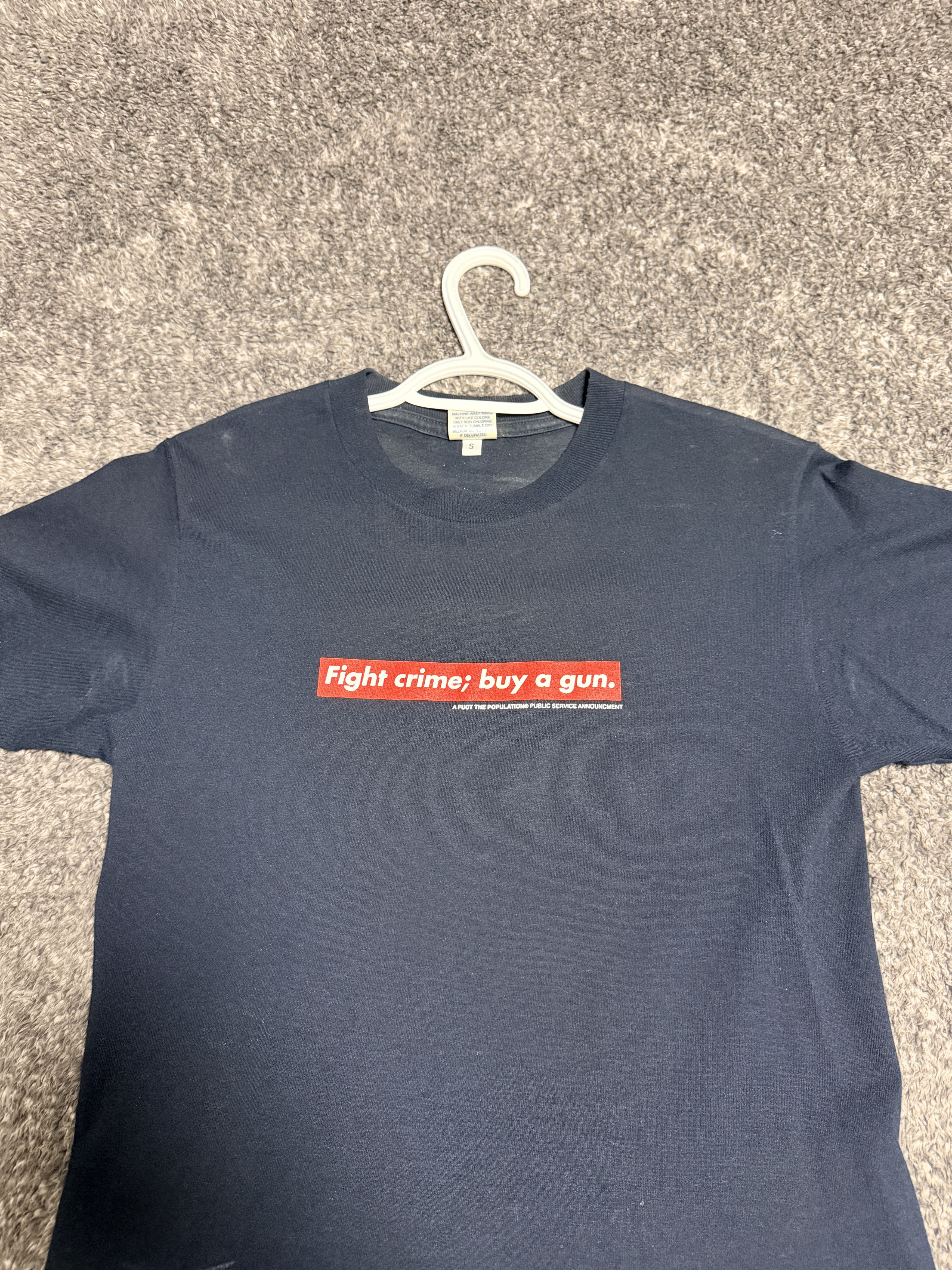 FUCT × Fuck The Population FIGHT CRIME TEE Size US S / EU 44-46 / 1 - 1 Thumbnail