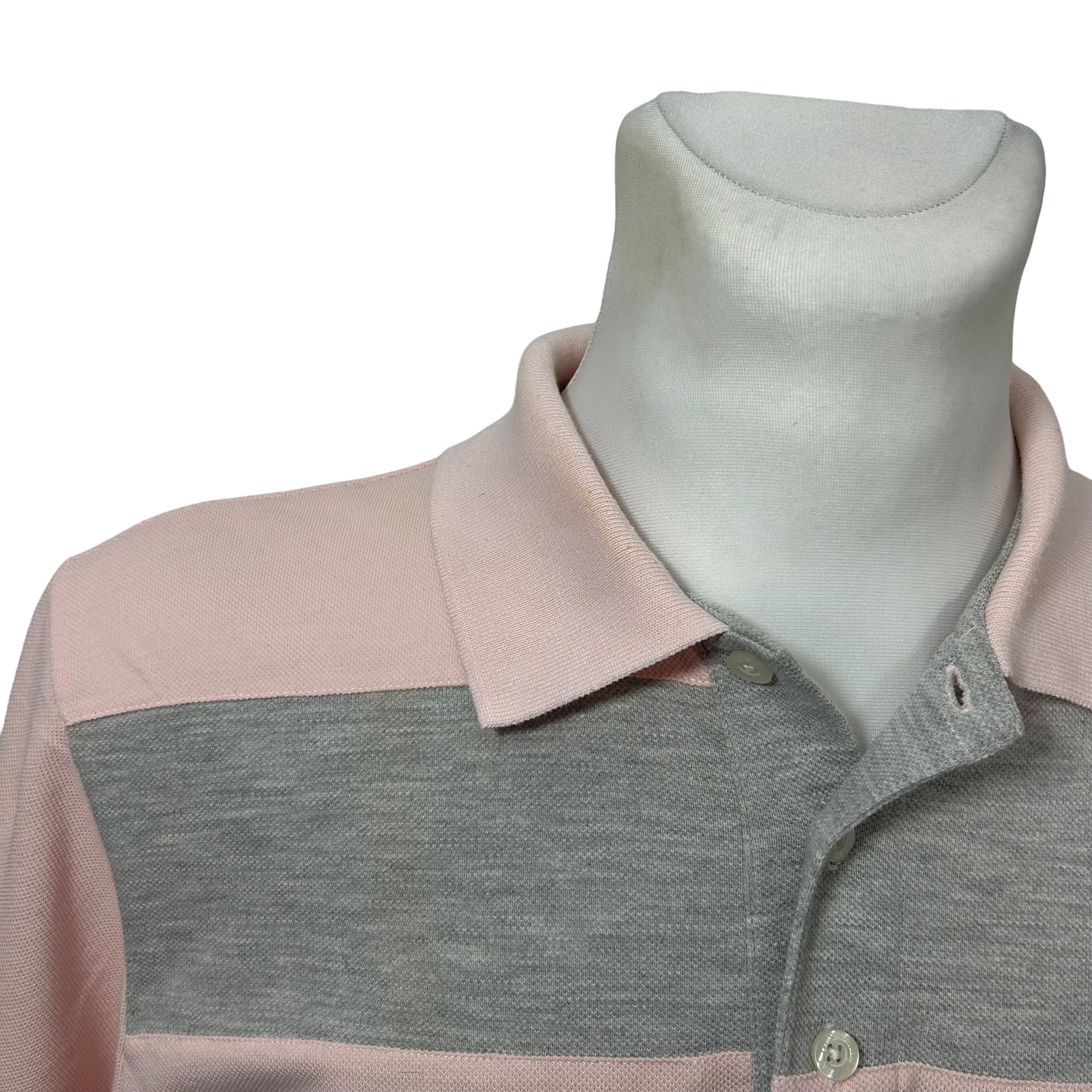 Yves Saint Laurent YSL Pour Homme Gray Pink Striped Polo Shirt M Size US M / EU 48-50 / 2 - 5 Thumbnail