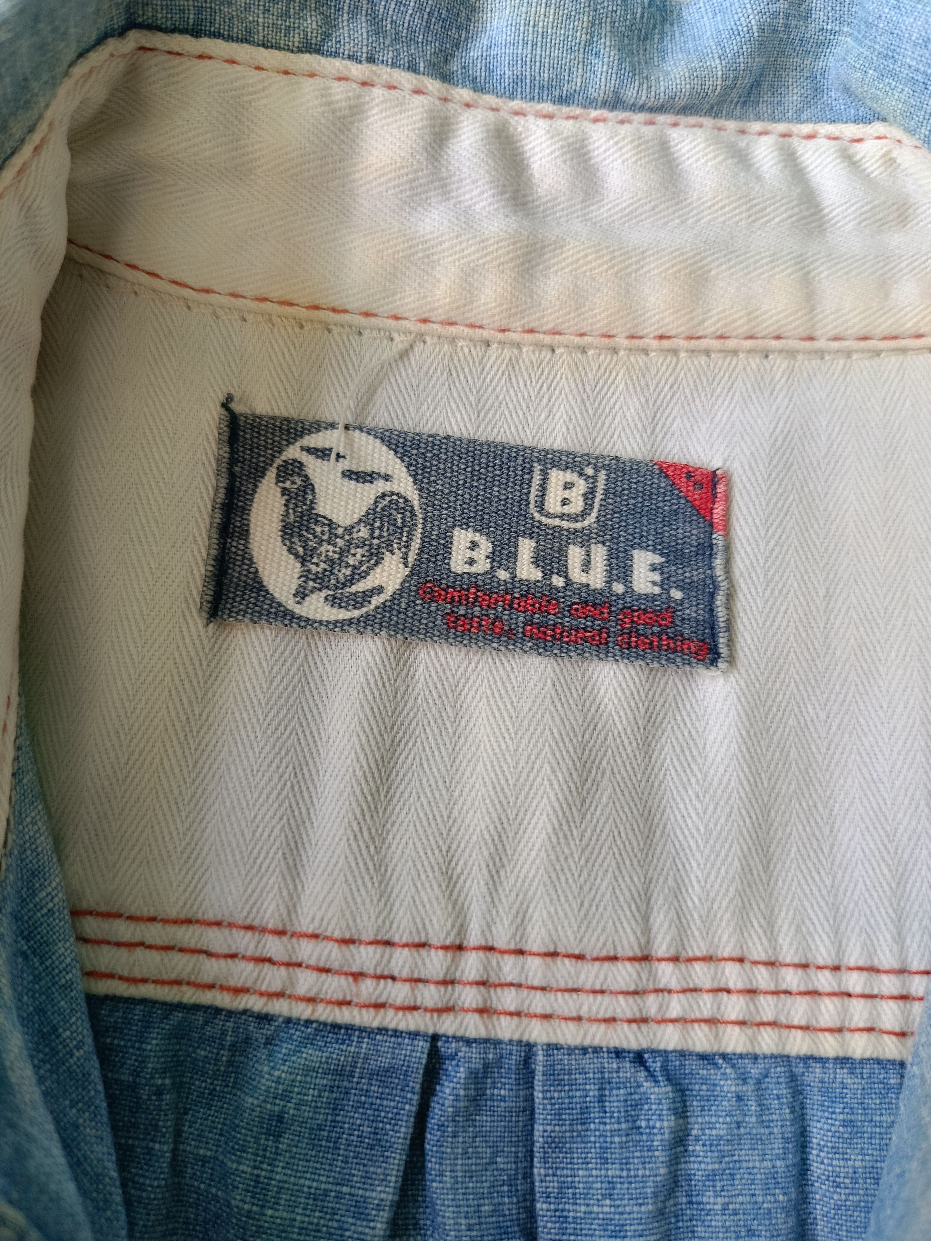 Blue Blue Japan × Japanese Brand BlueBlue HR market denim chambray XS shirt Size US XS / EU 42 / 0 - 3 Thumbnail