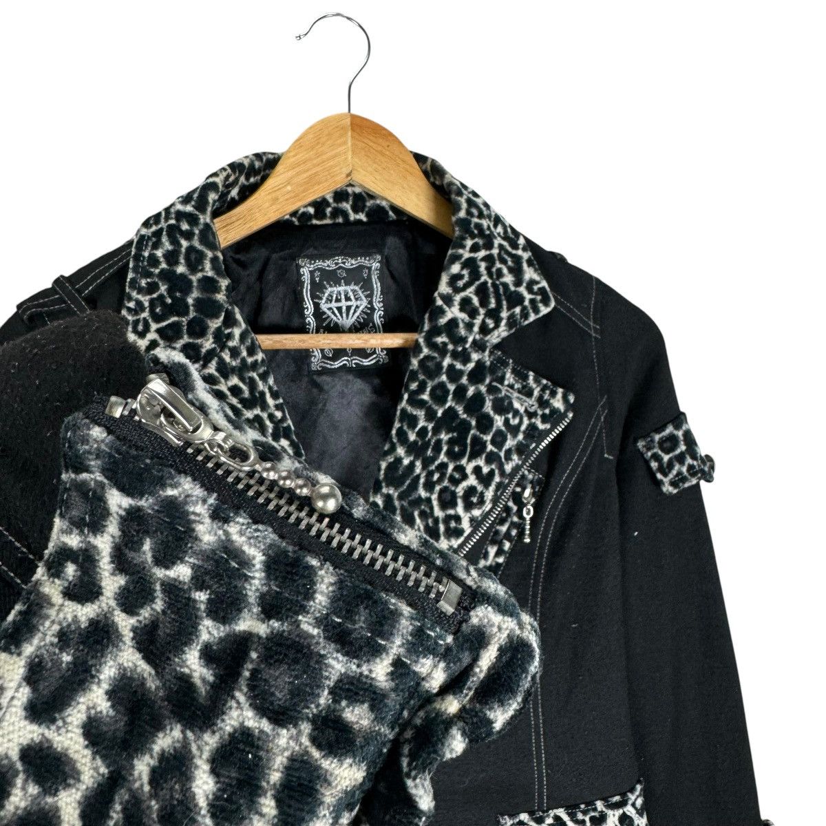If Six Was Nine × Japanese Brand × Le Grande Bleu (L.G.B.) ☀️ALGONQUINS DOUBLE COLLAR LEOPARD JACKET Size S / US 4 / IT 40 - 8 Thumbnail