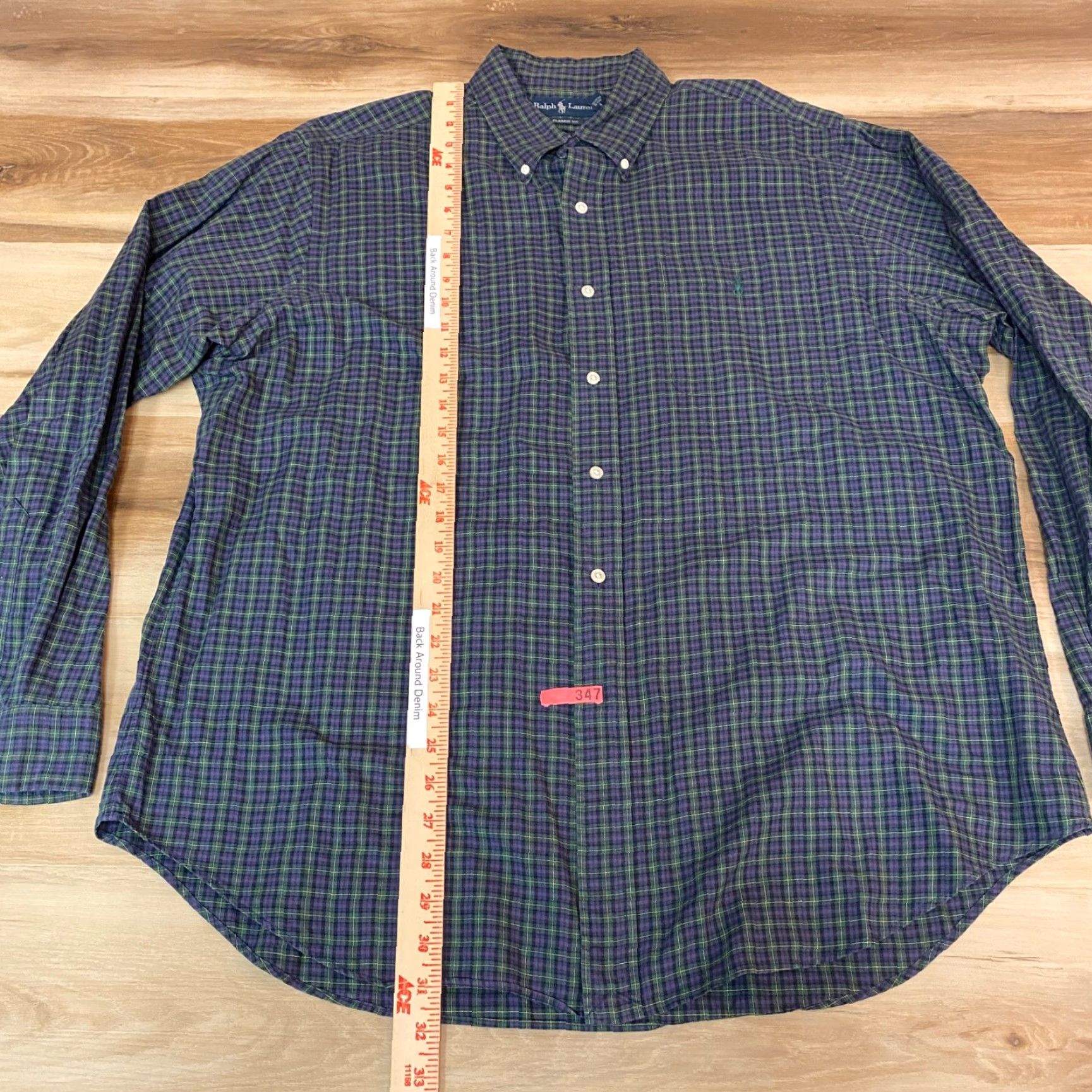 Ralph Lauren Ralph Lauren Shirt Mens XL Green Purple Tartan Plaid Classic Fit Button-Down Collar Button-Up Pocketed Multicolor Cotton Woven Logo Size US XL / EU 56 / 4 - 5 Thumbnail