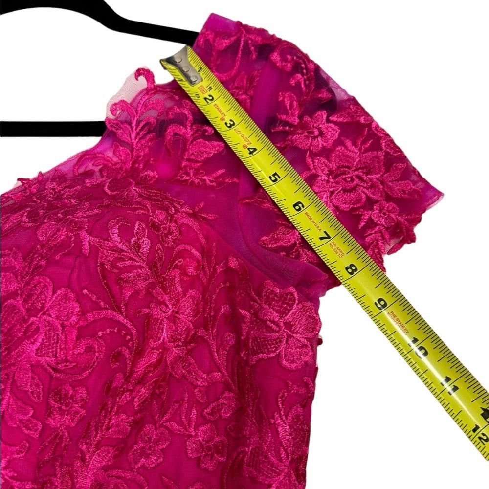 Designer Pink Lace Rhinestone Mother of The Bride Dress Medium Size M / US 6-8 / IT 42-44 - 9 Thumbnail