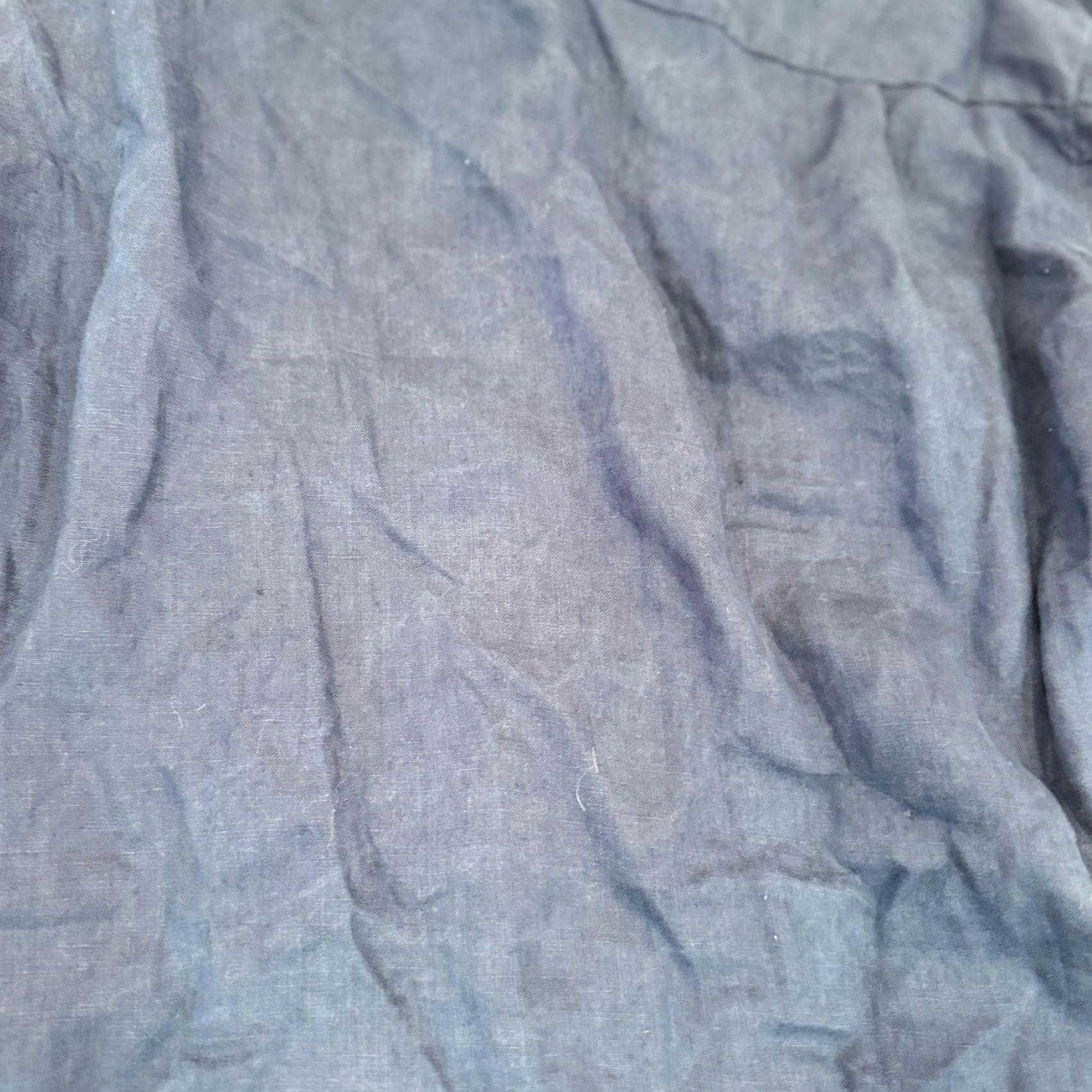 Cubavera Cubavera Linen Shirt Long Sleeve Button-Down Relaxed Fit Blue Mens L Size 42R - 4 Thumbnail