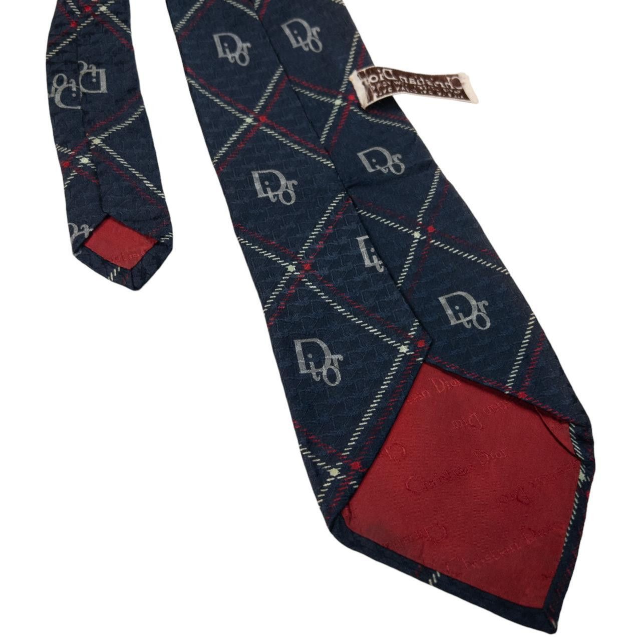 Dior Vintage Dior Monogram Silk Tie Size ONE SIZE - 5 Thumbnail