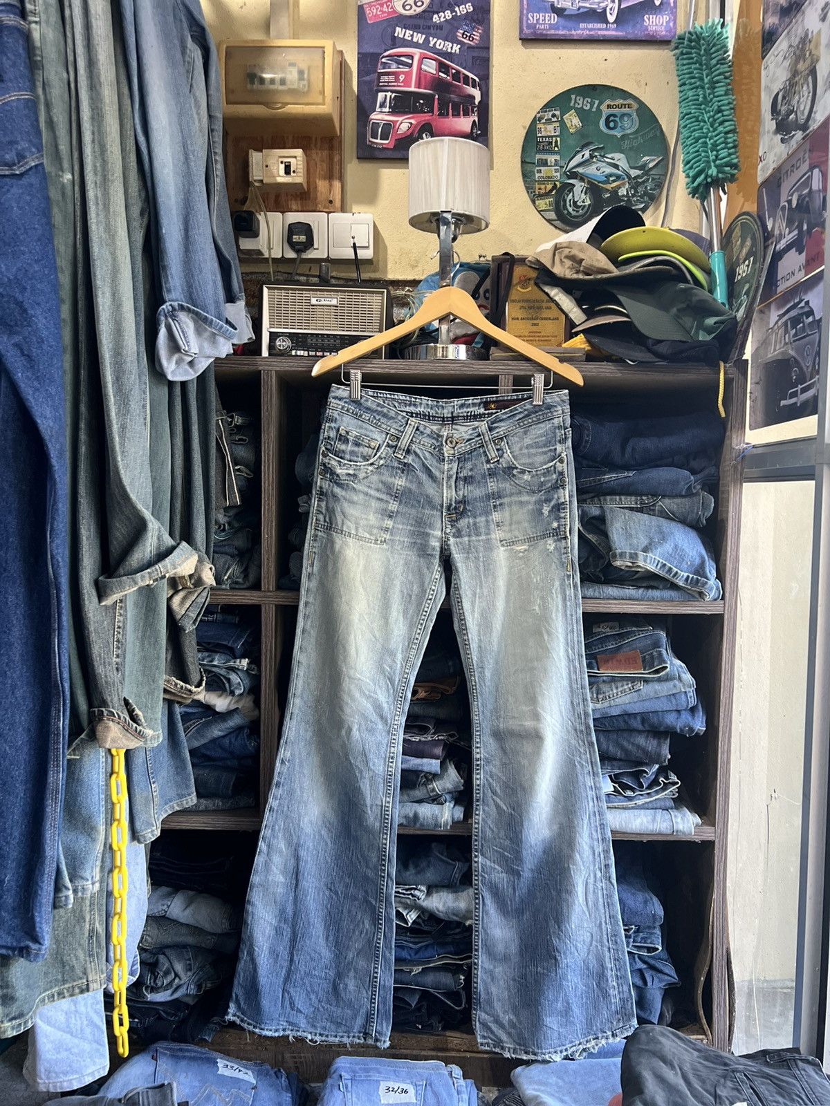 Japanese Brand 🔥Brappers Wide Leg Distressed Denim Size 31" - 1 Thumbnail