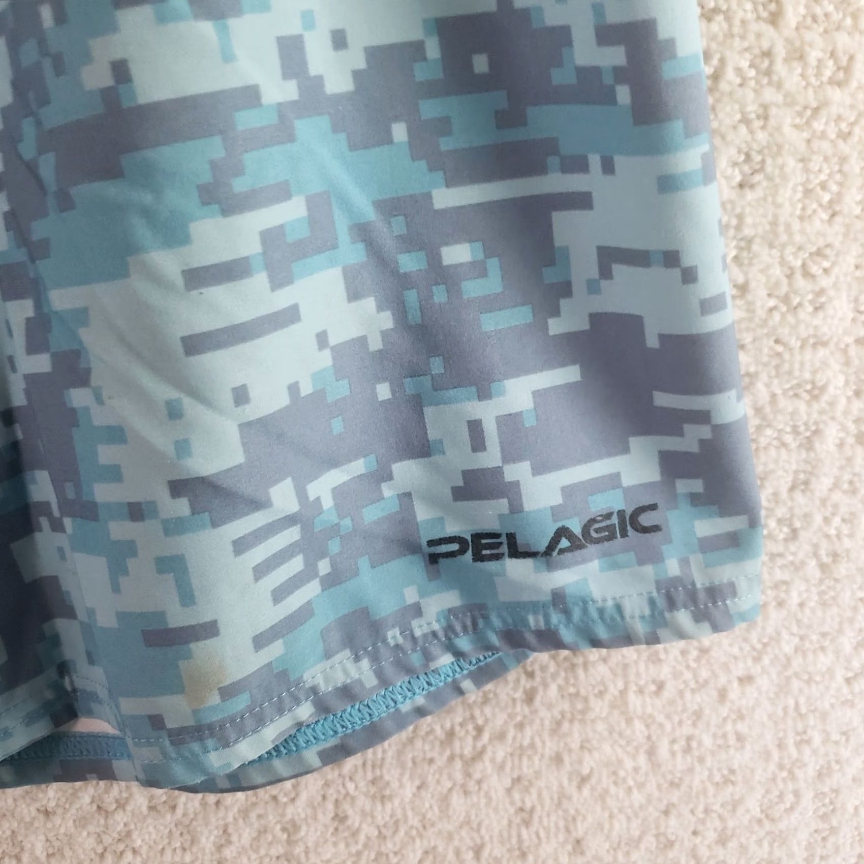 Vintage PELAGIC Shorts Mens 36 Blue Tek Board Men Digital Camo Ripstop Stretch Size US 36 / EU 52 - 5 Thumbnail