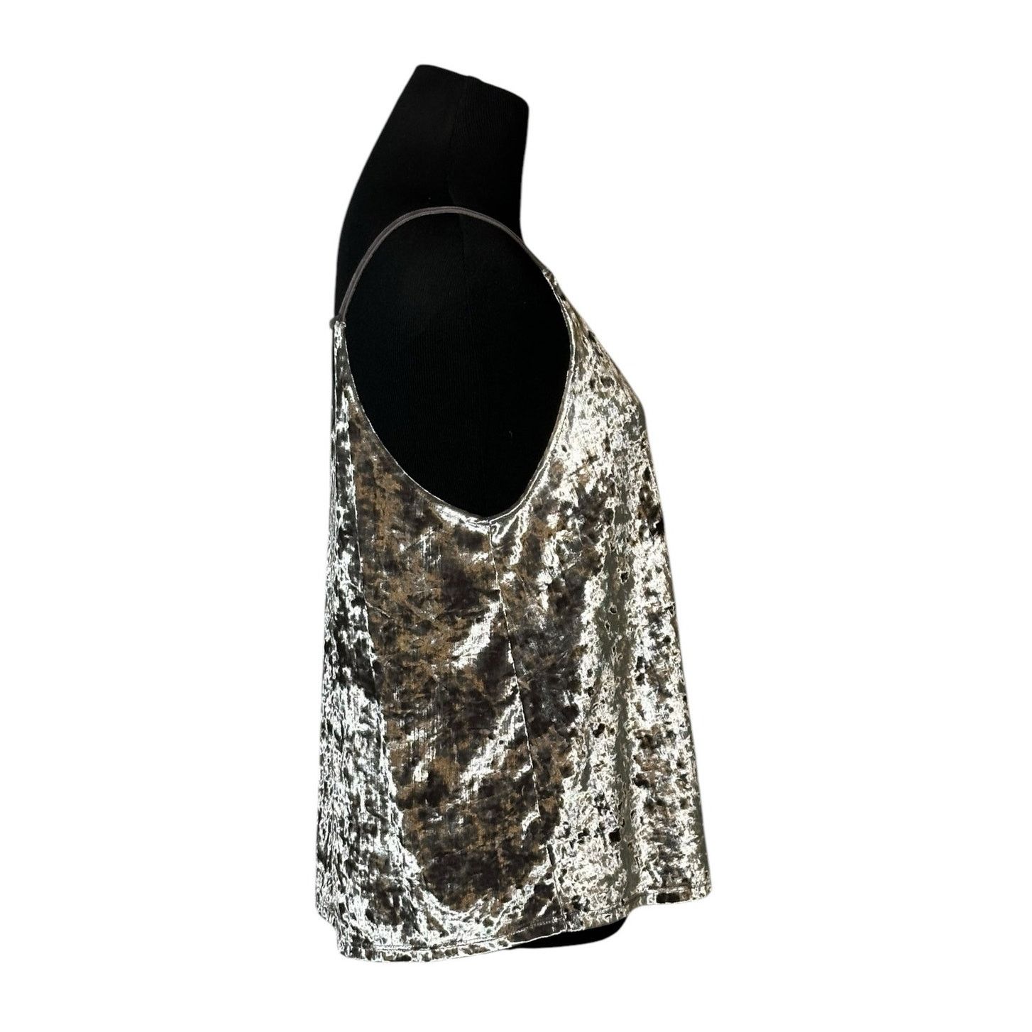 American Eagle Outfitters American Eagle silver crushed velvet tank top cami size M Size M / US 6-8 / IT 42-44 - 6 Thumbnail