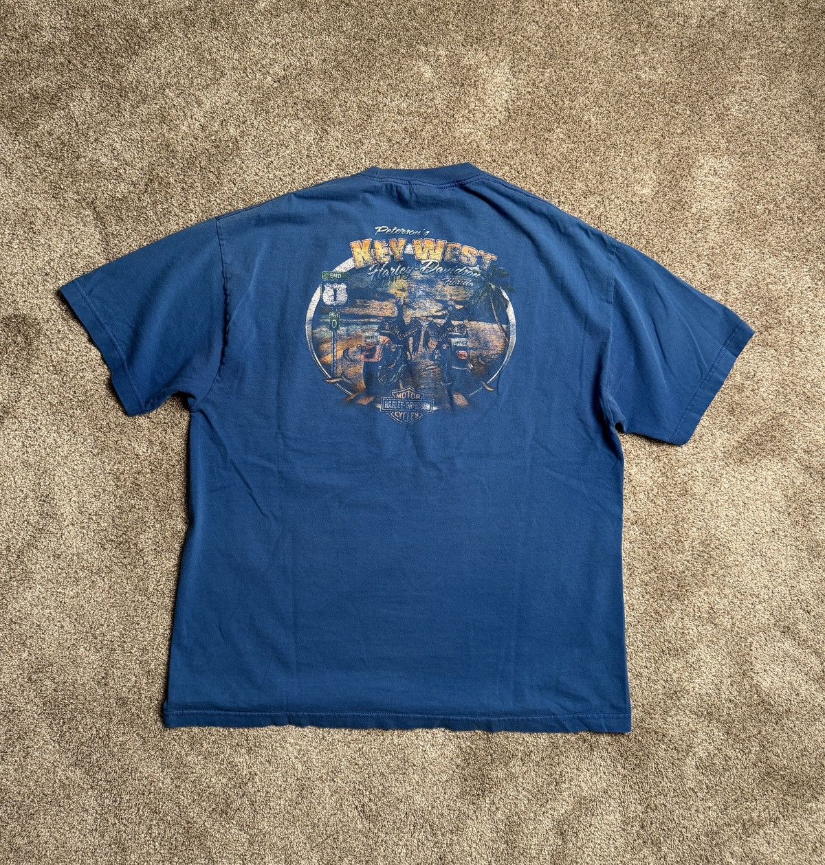 Harley Davidson BLUE HARLEY DAVIDSON “KEY WEST” GRAPHIC TEE Size US XL / EU 56 / 4 - 4 Thumbnail