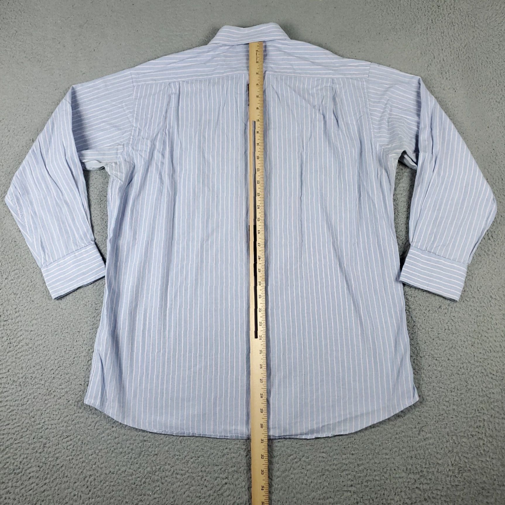 Tommy Hilfiger Tommy Hilfiger Blue Striped Button-Up Shirt Men's Large Long Sleeve Casual Size US L / EU 52-54 / 3 - 6 Thumbnail