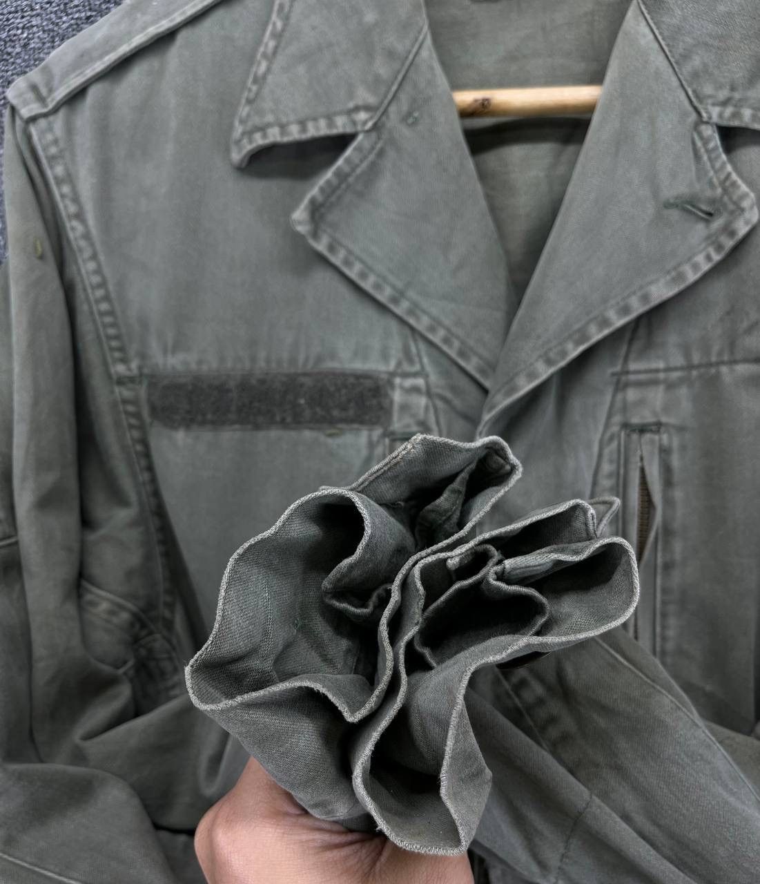 Vintage Vintage 70's Warein Flers French Army Khaki Combat Jacket Size US M / EU 48-50 / 2 - 9 Thumbnail
