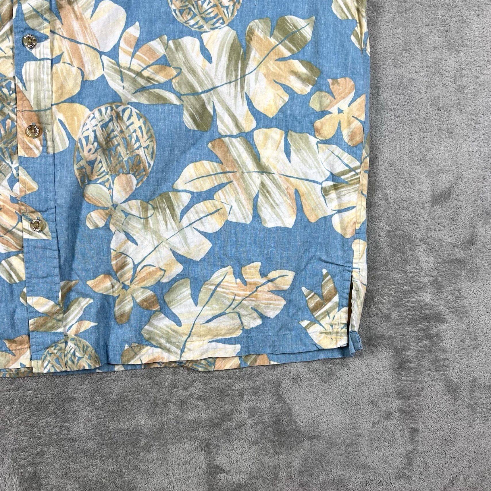 Vintage Cooke Street Hawaiian Button-Up Shirt Mens 2XL Floral Pineapple Pattern Blue Short Sleeve Casual Party/Cocktail Travel Mens Size US XXL / EU 58 / 5 - 5 Thumbnail