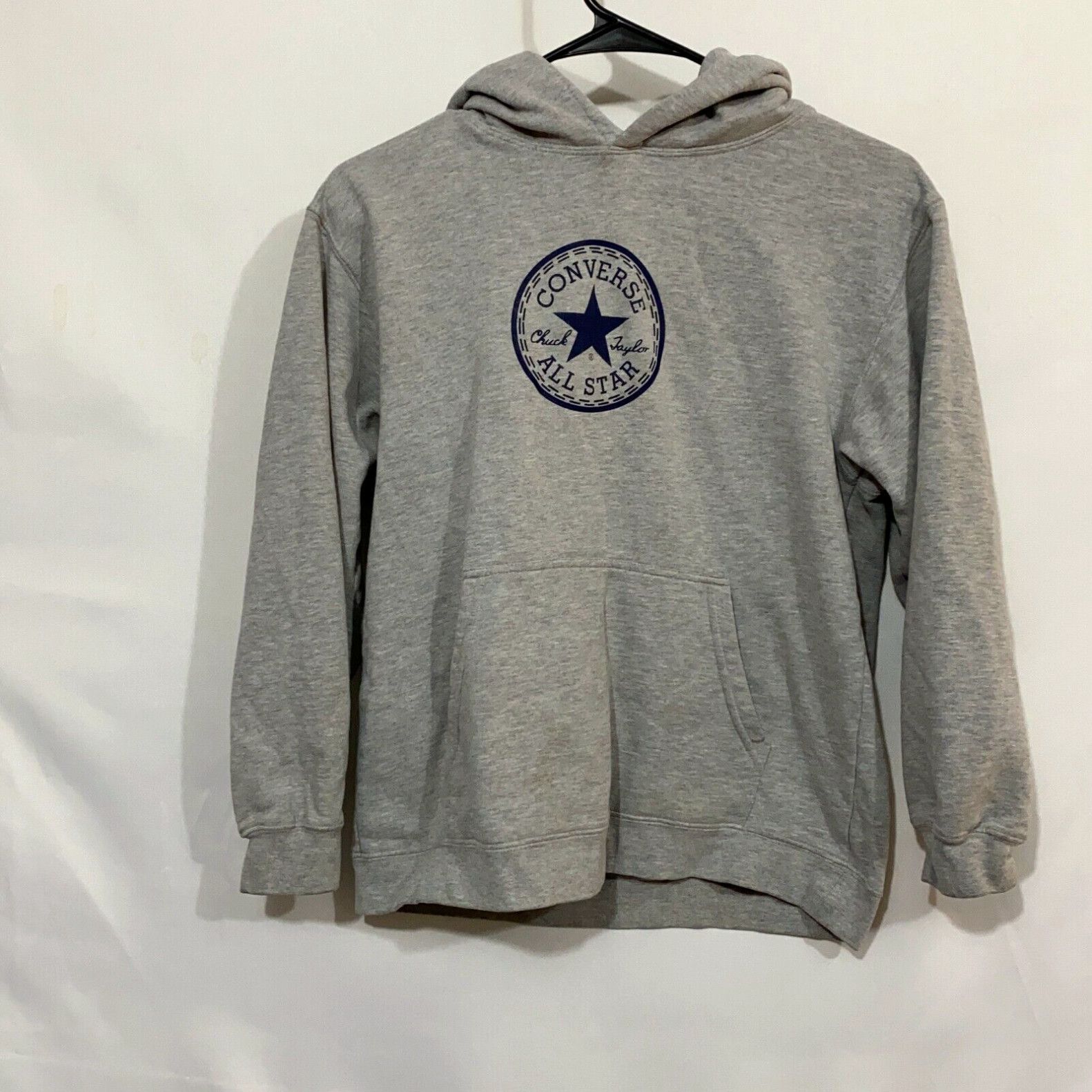 Converse Converse All Star Chuck Taylor Youth Girls Gray Long Sleeve Pullover Hoodie Sz M Grailed