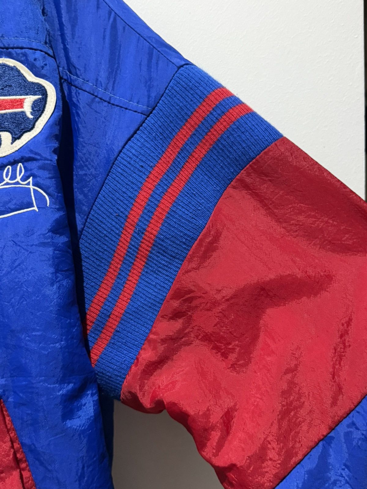 NFL Vintage 90s Buffalo Bills Jim Kelly Jacket Size US XL / EU 56 / 4 - 10 Thumbnail