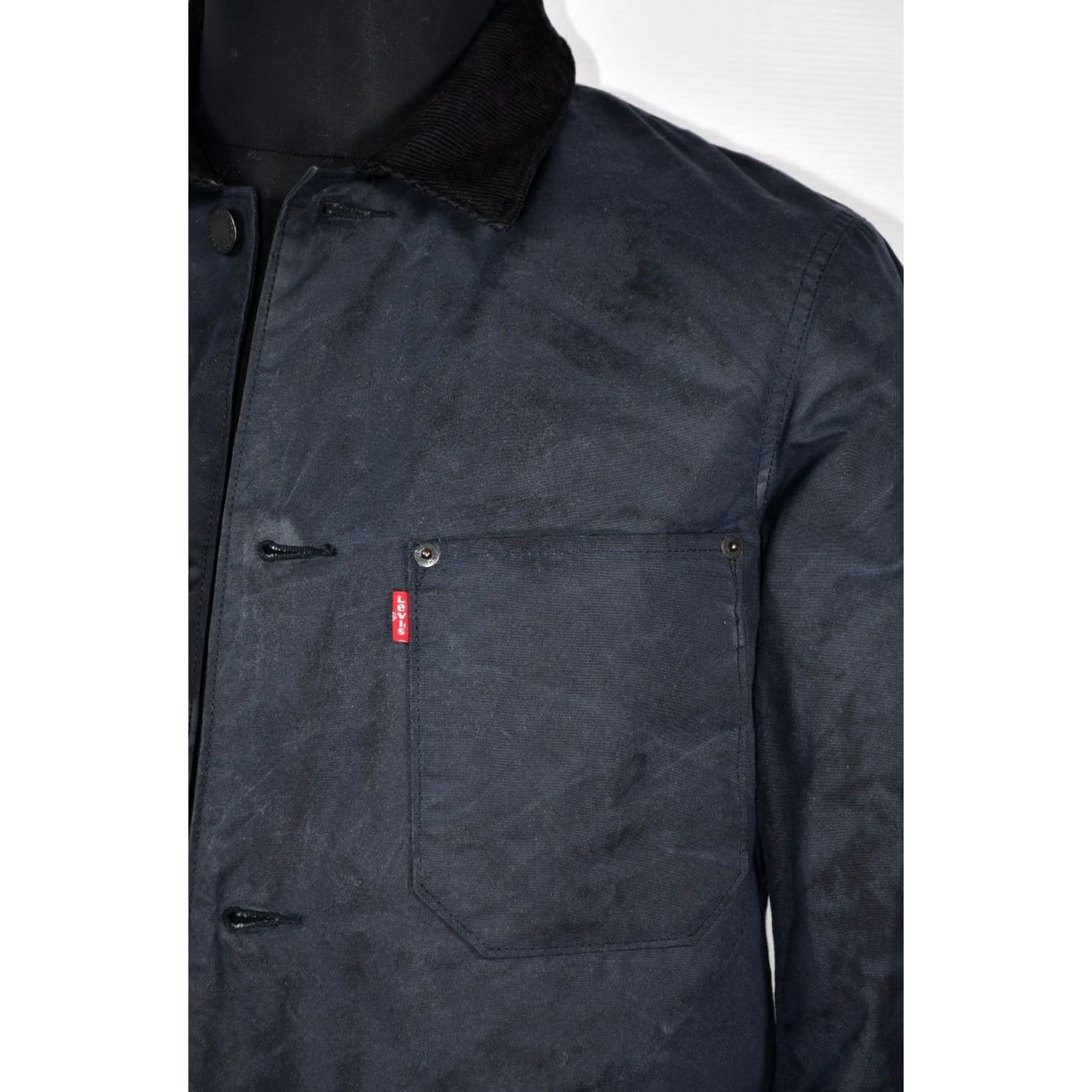 Levi's Levi's X Halley Stevenson Waxed Jacket - S - Men - Cotton - Lined - Wax Cotton - Blue - Vintage No - 55cm Chest / 67cm Back Length Size US S / EU 44-46 / 1 - 3 Thumbnail