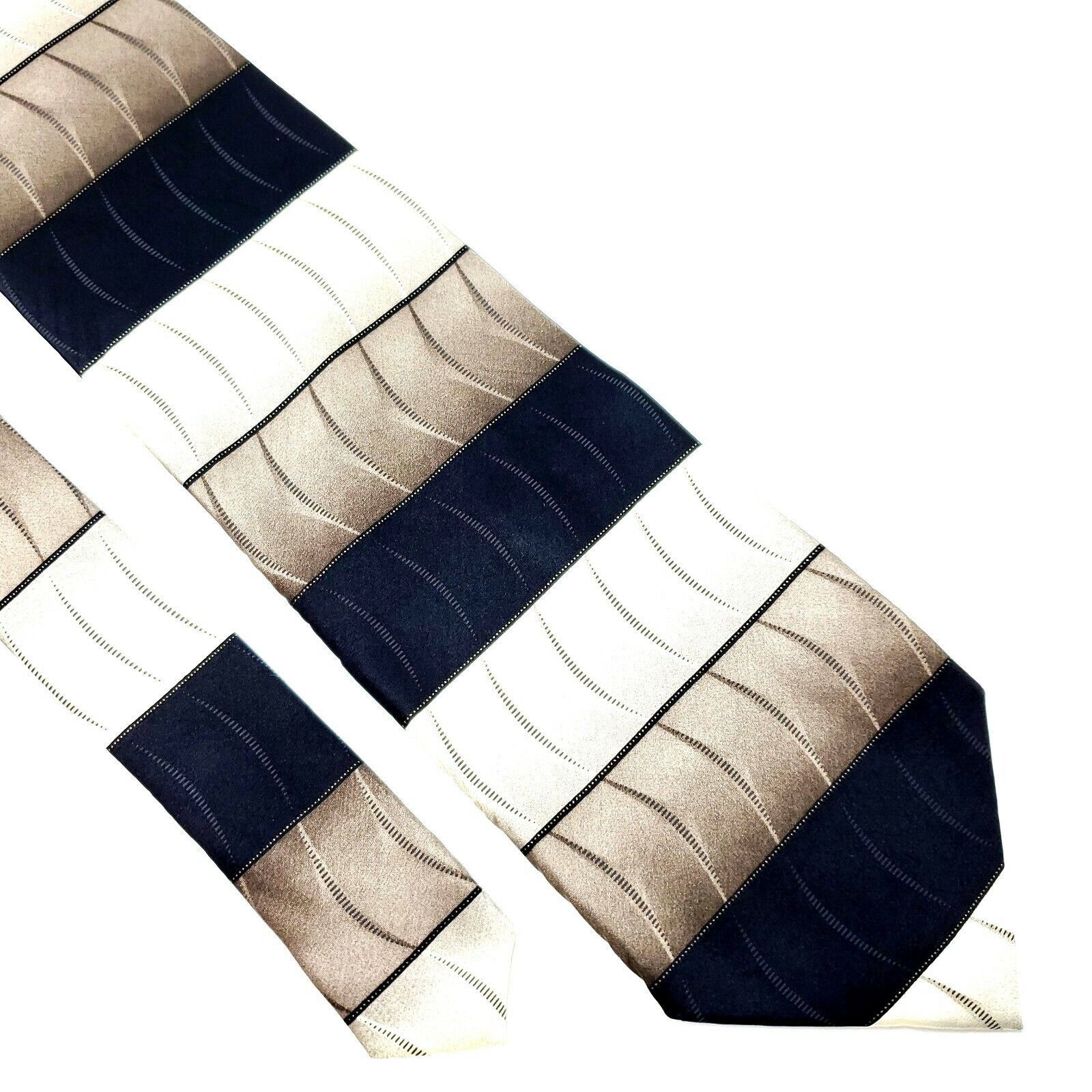 Covington Covington Silk Tie Black Tan Print Size ONE SIZE - 1 Thumbnail
