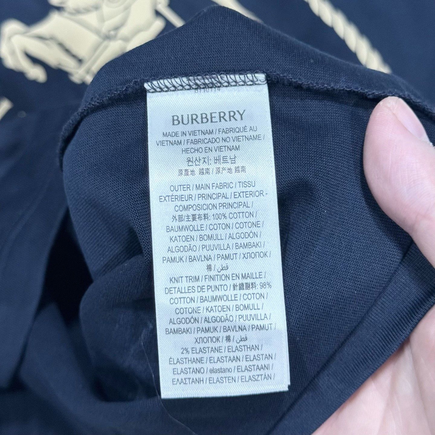 Burberry Burberry Gold Horse Logo Black Short-Sleeve Size US XL / EU 56 / 4 - 3 Thumbnail