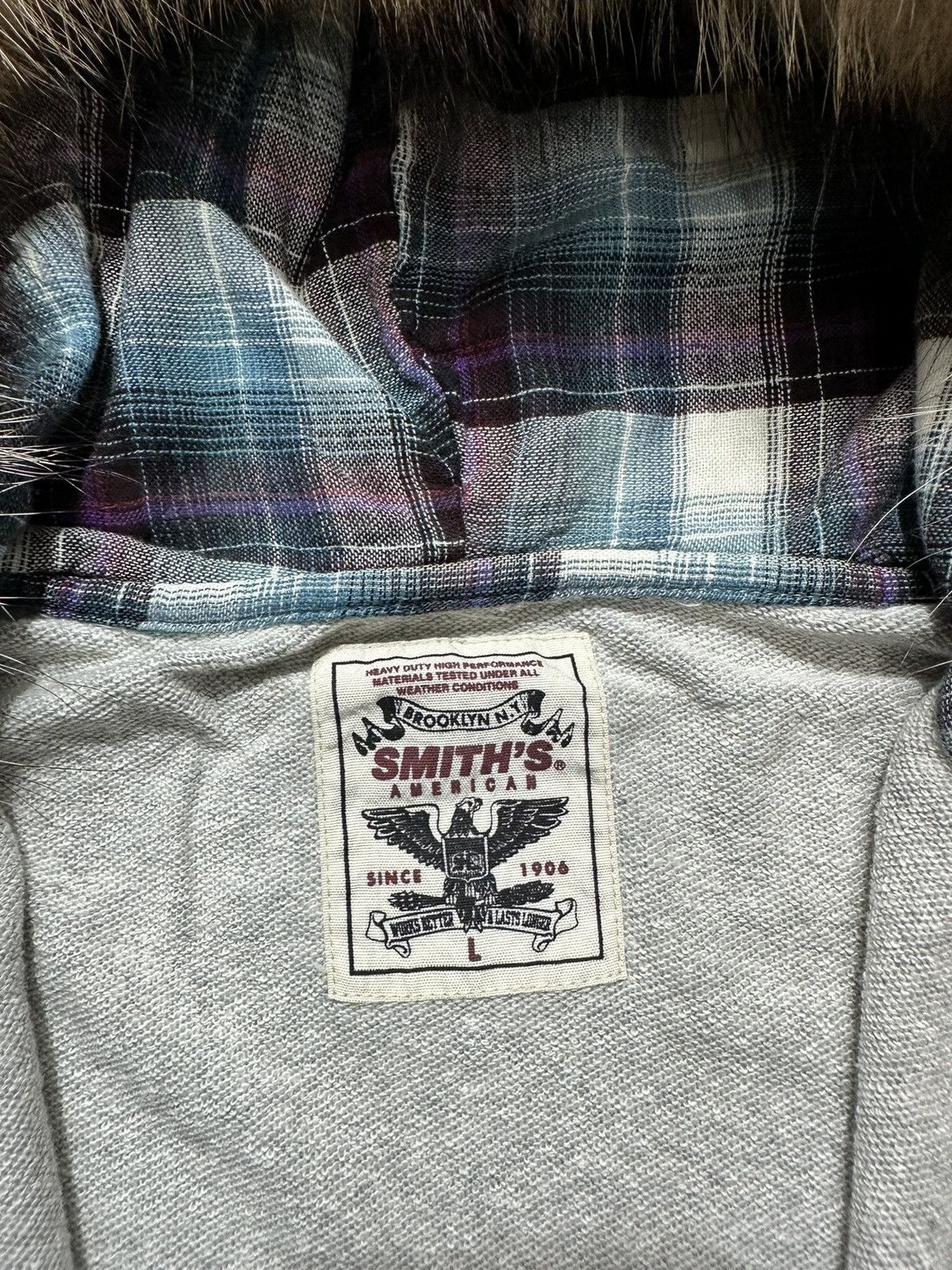 20471120 VINTAGE DISTRESSED FUR ZIP HOODIE DOUBLE POCKET SINCR 1906 Size US L / EU 52-54 / 3 - 7 Thumbnail