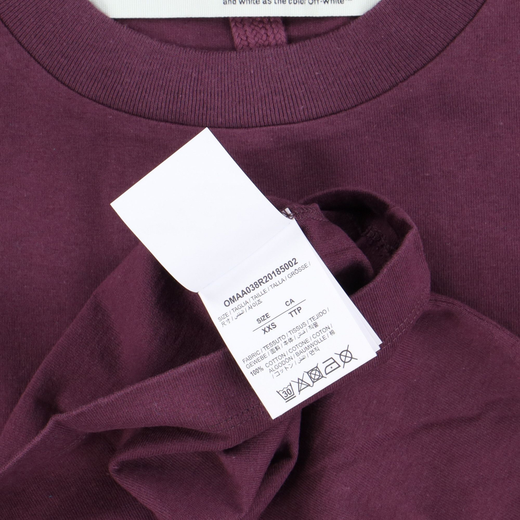 Off-White Purple Tape Arrows Logo Oversized T-Shirt Size US XXS / EU 40 - 6 Thumbnail