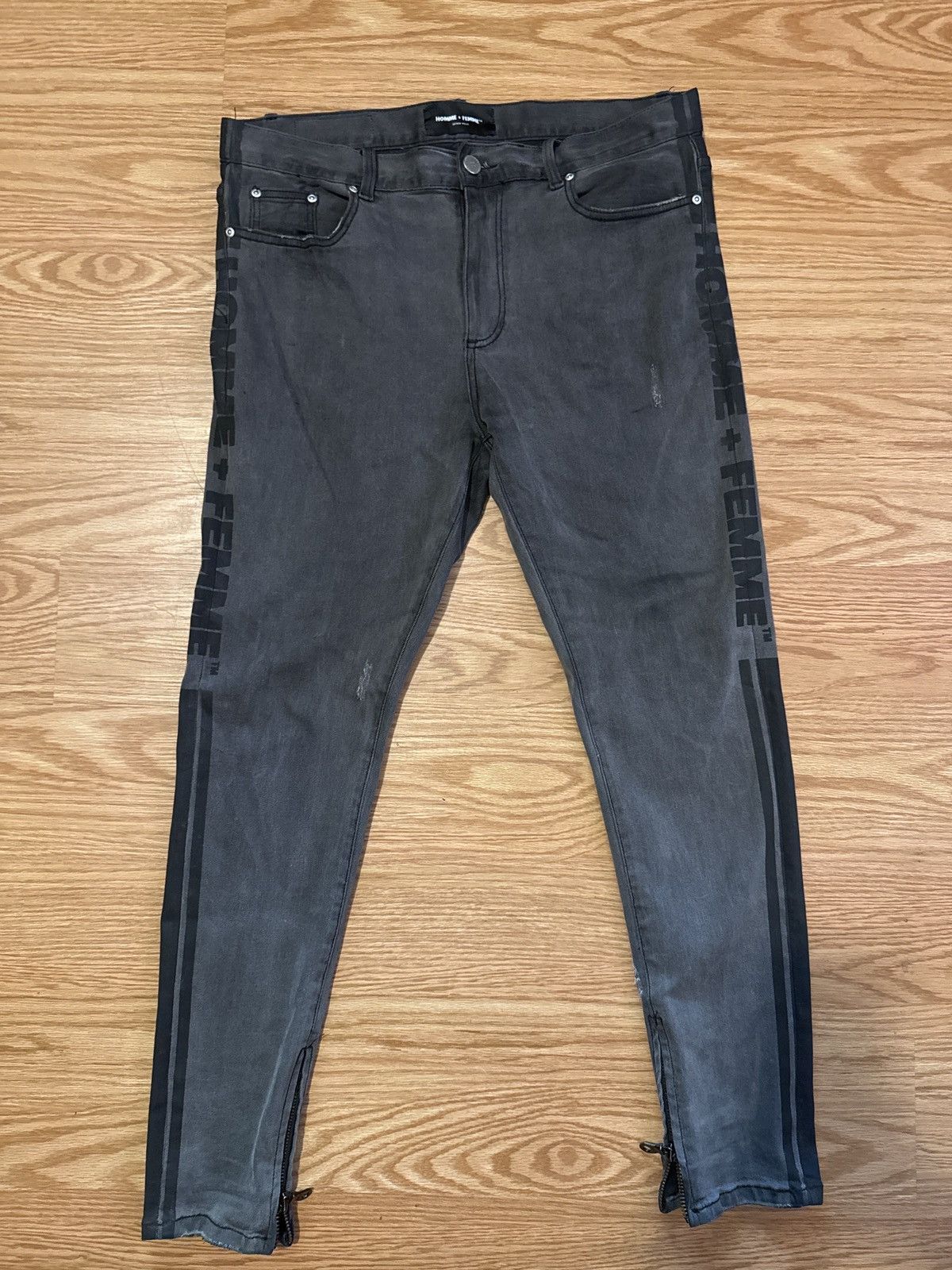 Homme + Femme La Homme + Femme Striped Jeans Size US 33 - 5 Thumbnail