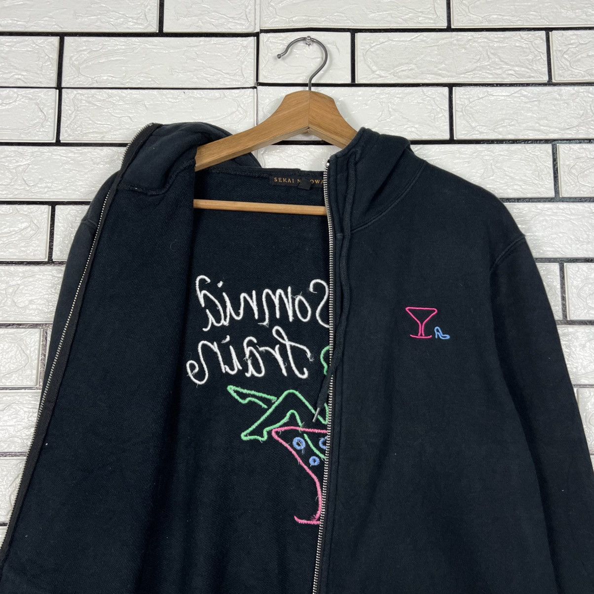 Japanese Brand SEKAI NO OWARI Insomnia Train Logo Zipper Hoodies #4261-C194 Size US M / EU 48-50 / 2 - 14 Thumbnail