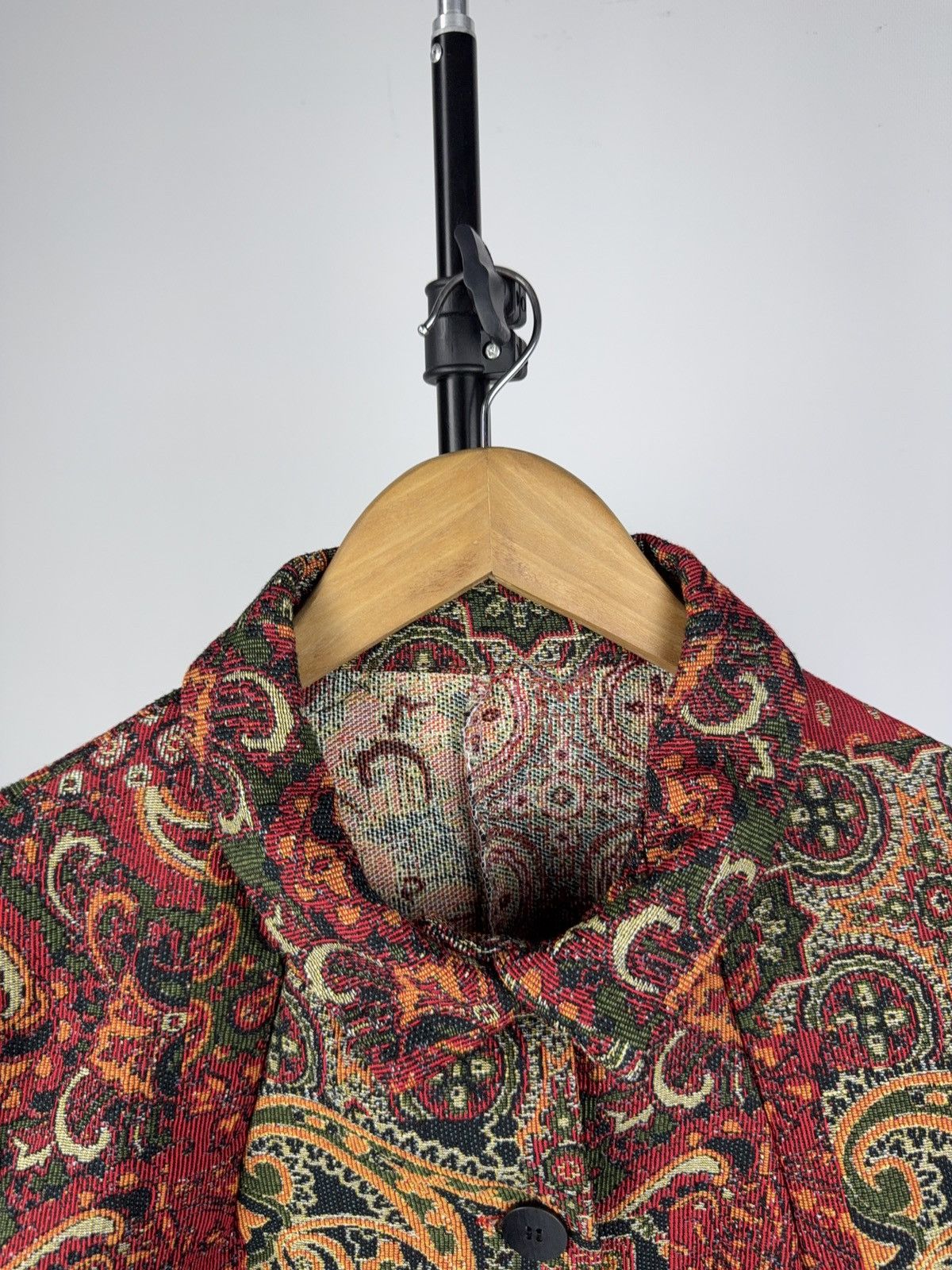 Japanese Brand Vintage Made in Italy Paisley Tapestry Jacket Wool Blend Size M / US 6-8 / IT 42-44 - 3 Thumbnail