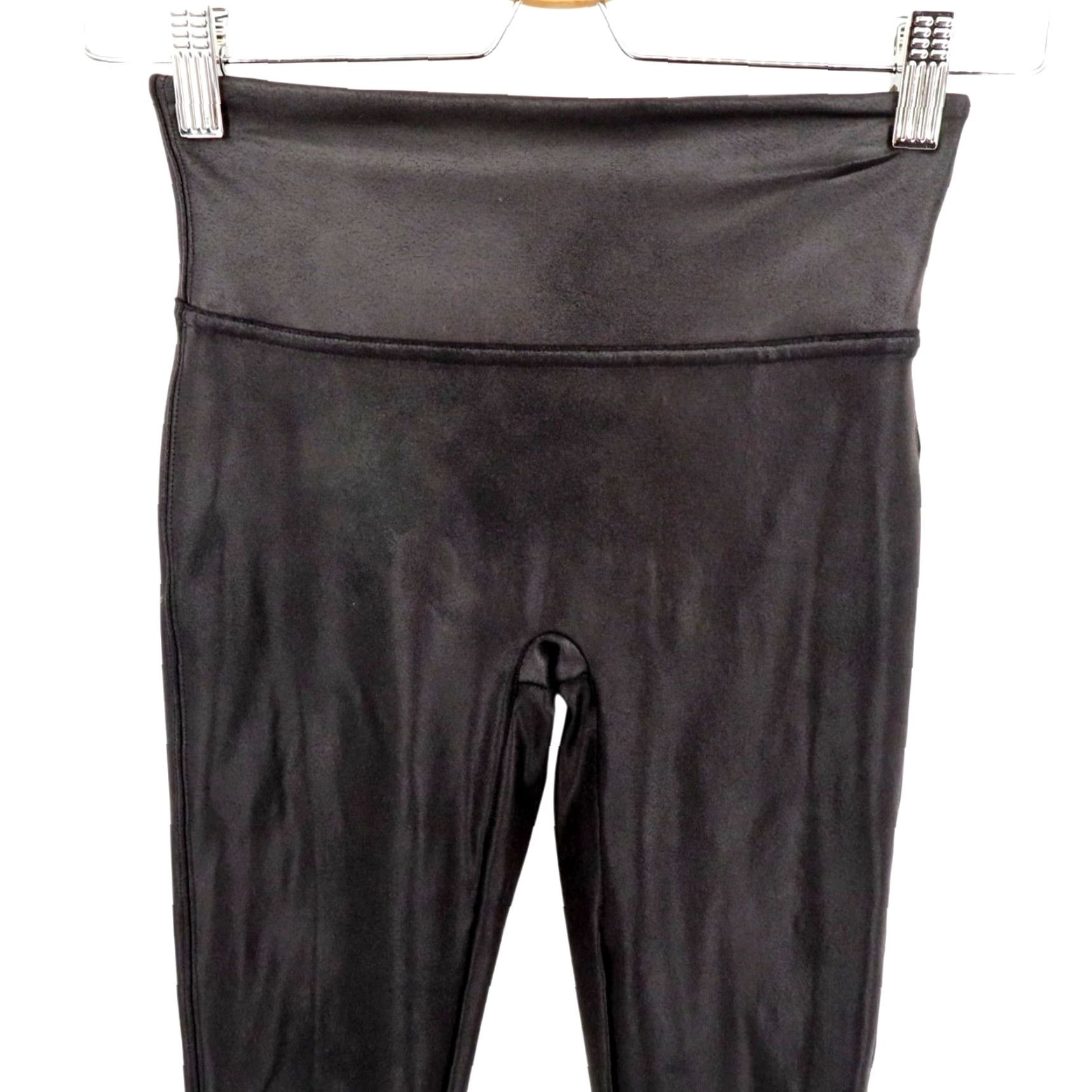 Spanx Spanx Women Small Solid Black Spanxshape Faux Leather Leggings Pants Style 2437T Size 28" / US 6 / IT 42 - 2 Thumbnail
