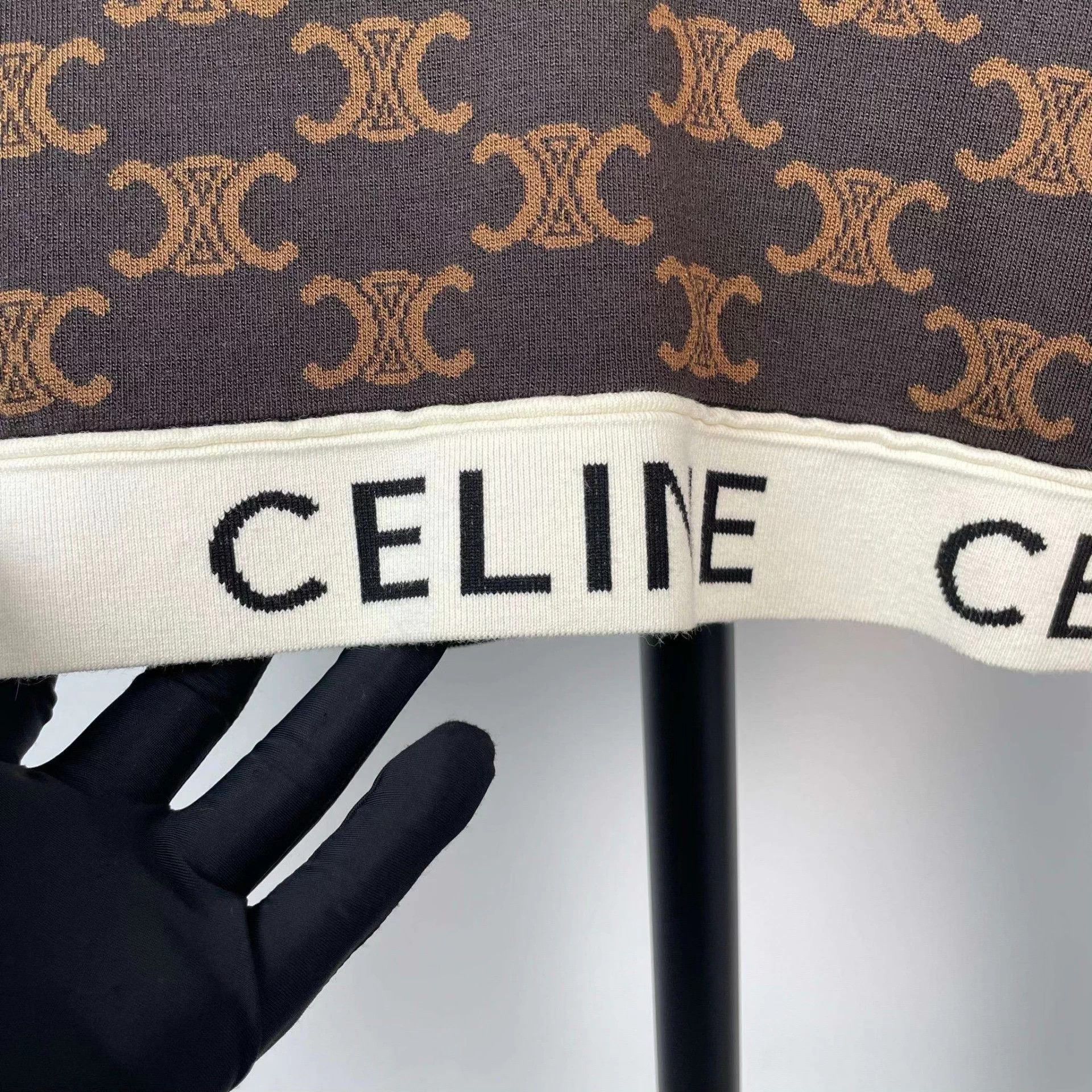 Celine Celine Silk All Over Print Sweater Brown S Size S / US 4 / IT 40 - 3 Thumbnail