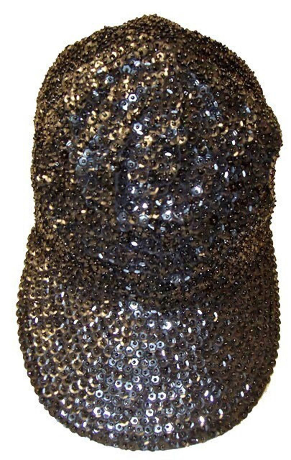 Designer Sequin Baseball Cap BLACK for KIDS Size ONE SIZE - 1 Preview