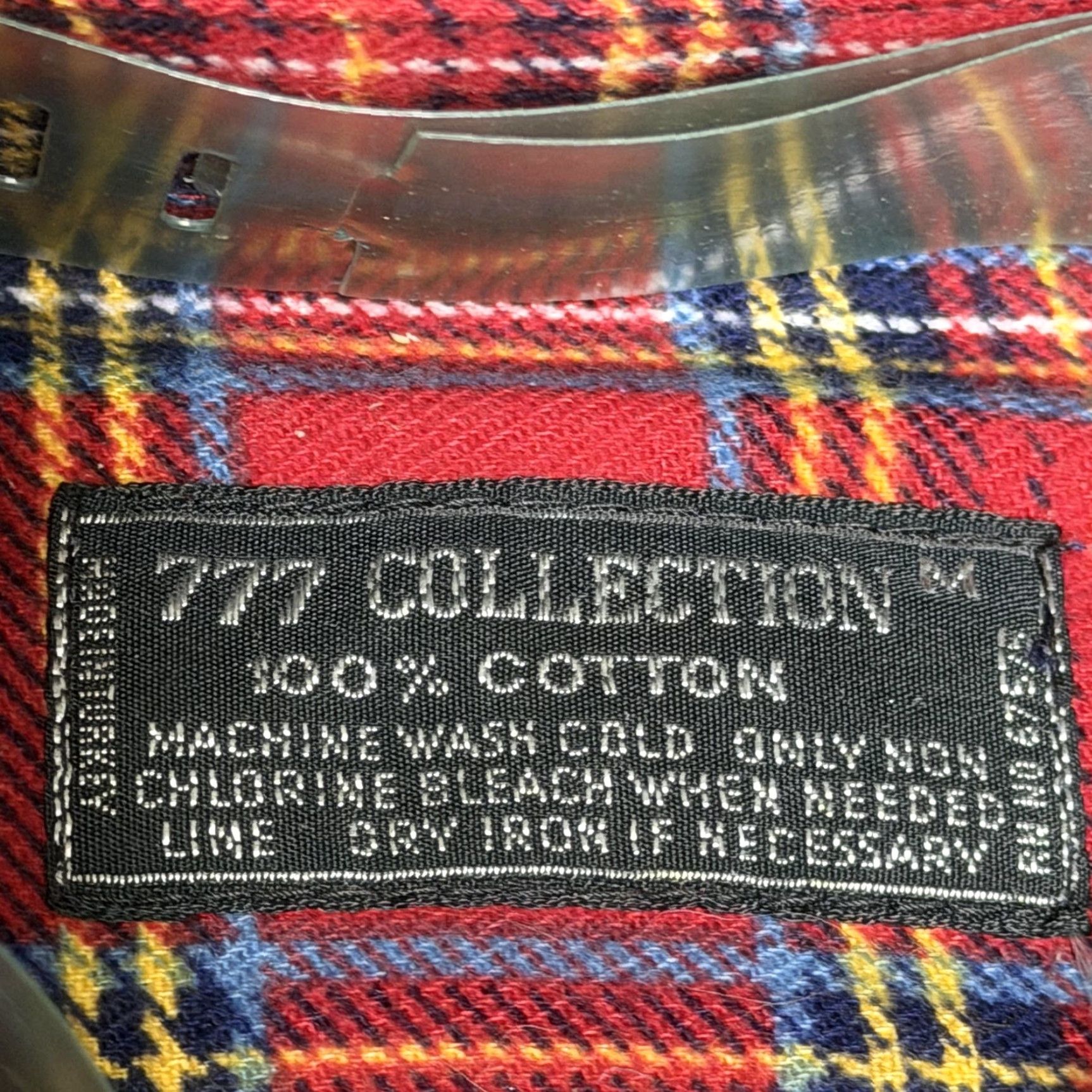 Vintage VINTAGE 777 COLLECTION Flannel Shirt Men M Red Plaid Button-Up Long Sleeve Cotton Size US M / EU 48-50 / 2 - 2 Thumbnail