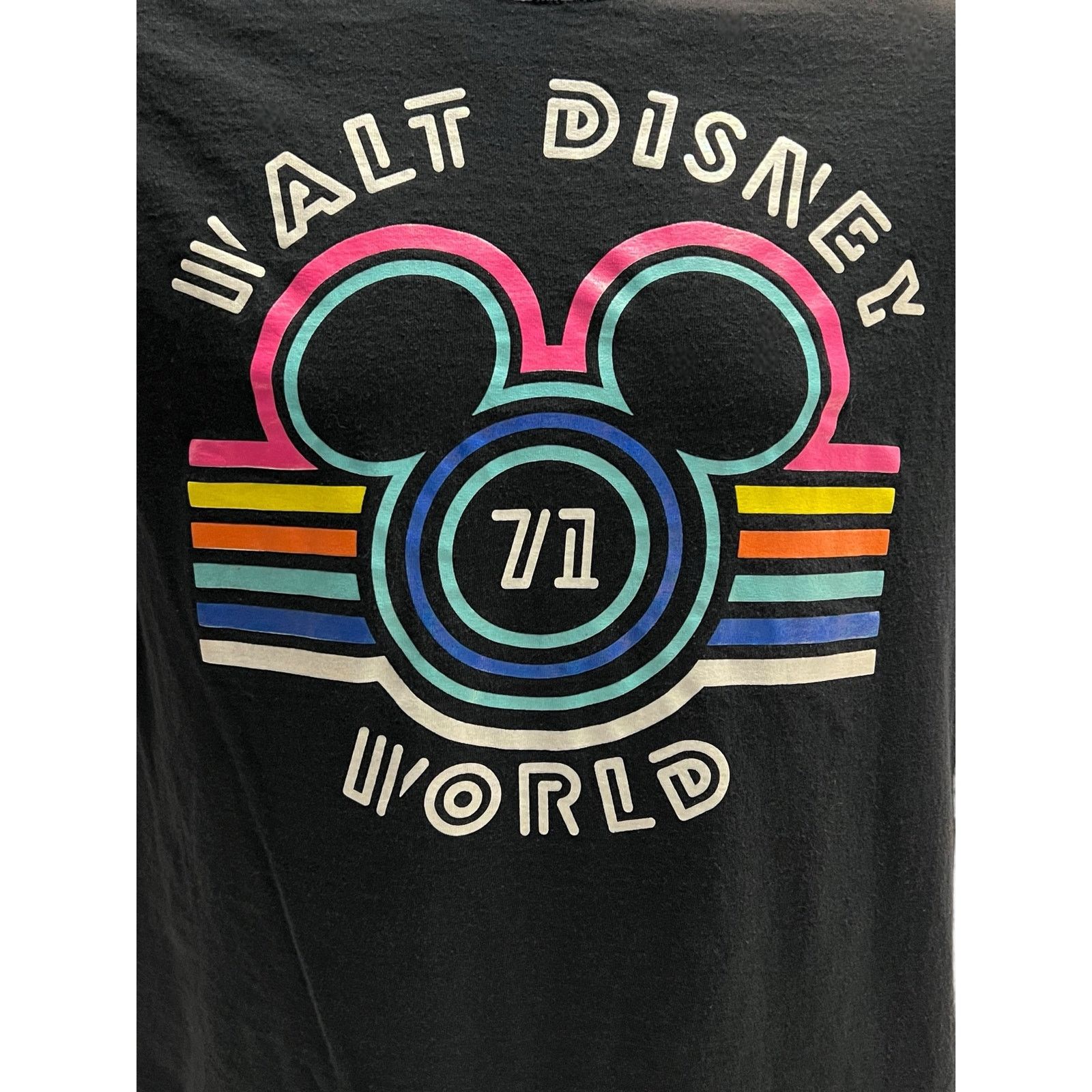 Disney Retro Walt Disney World T-Shirt 71 Logo Mickey Mouse Black Size US M / EU 48-50 / 2 - 3 Thumbnail