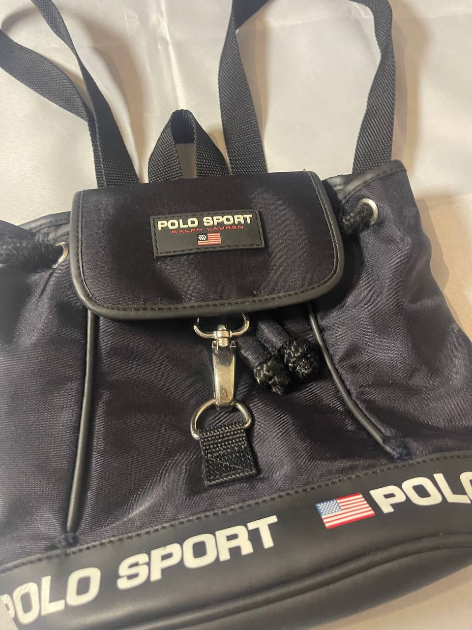 Polo Ralph Lauren Vintage Polo Sport Bag 90s Backpack Size ONE SIZE - 2 Thumbnail