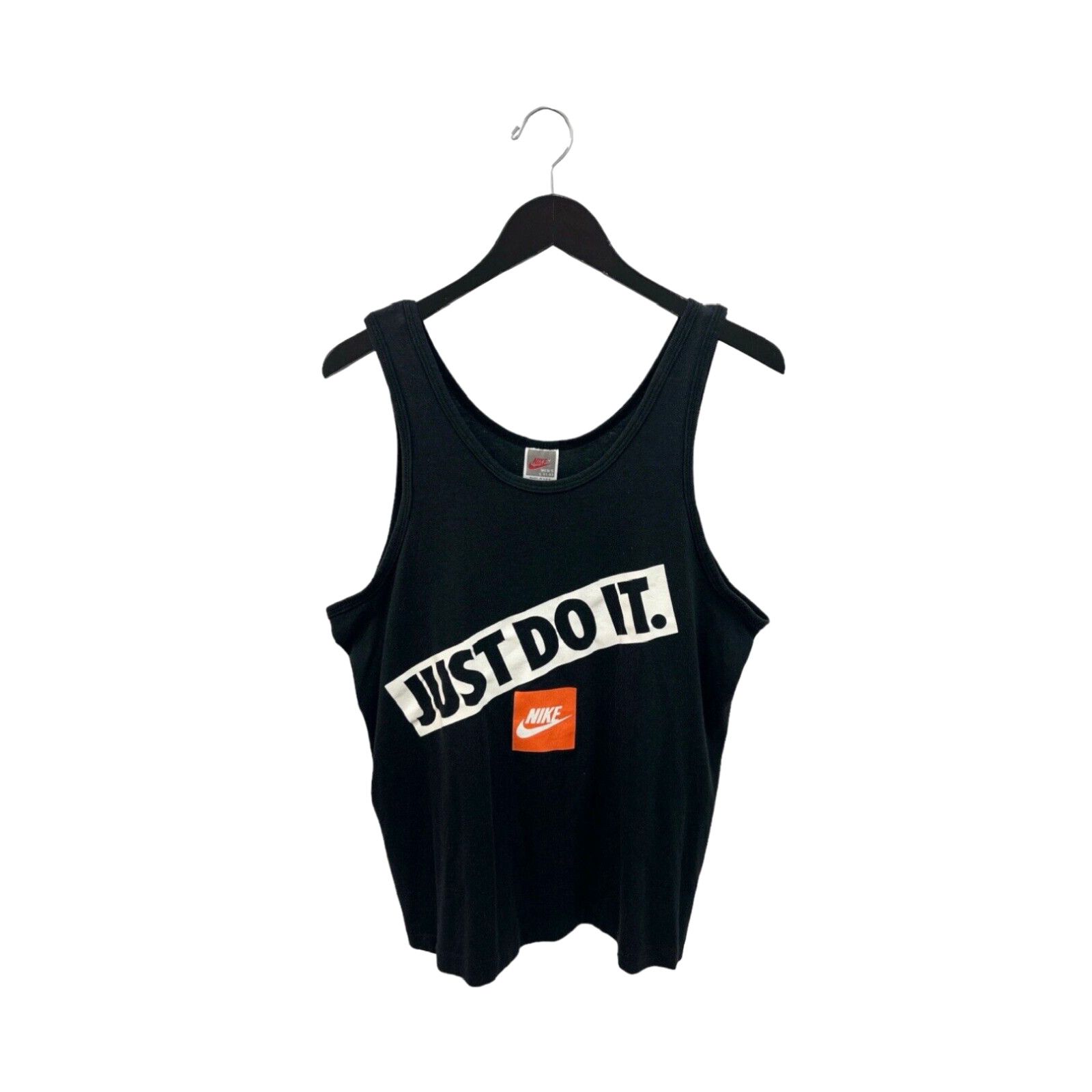 image of Vintage Grey Tag Nike Just Do It Tank Top Mens Size Large 80's Made In Usa in White