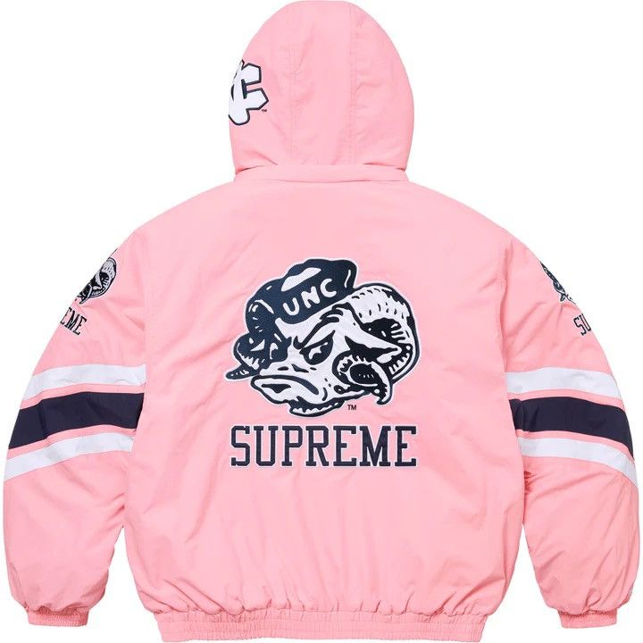 Mitchell & Ness × NCAA × Supreme Supreme Mitchell & Ness NCAA UNC Hooded Stadium Jacket Size US S / EU 44-46 / 1 - 4 Thumbnail