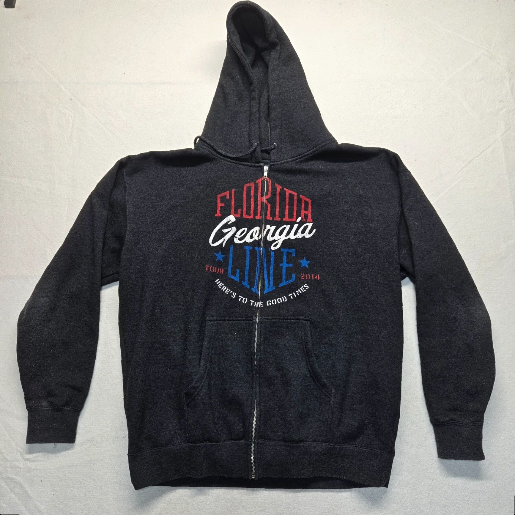 Vintage Florida Georgia Line Hoodie Zip Front Charcoal Adult XL Size US XL / EU 56 / 4 - 2 Thumbnail