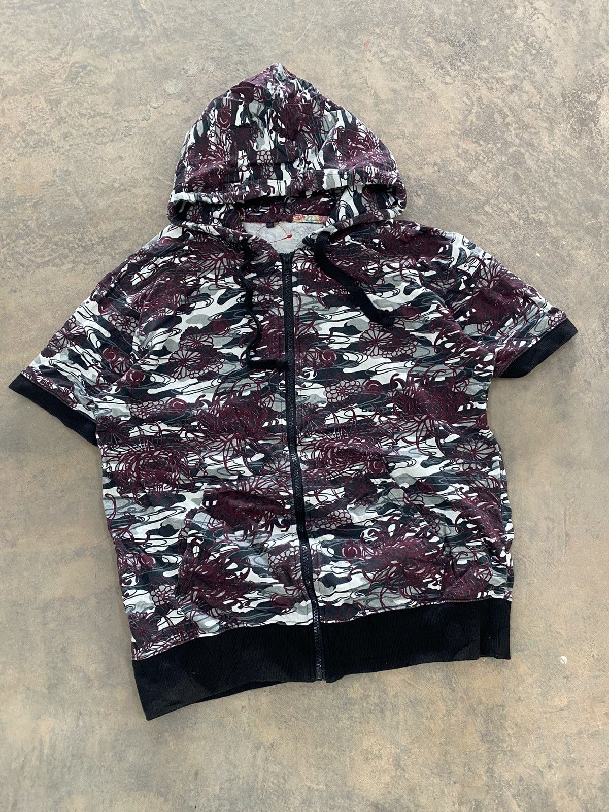 Japanese Brand JAPAN KOI MOTIVE HOODED ZIPPER SWEATER 90s Size US S / EU 44-46 / 1 - 2 Thumbnail