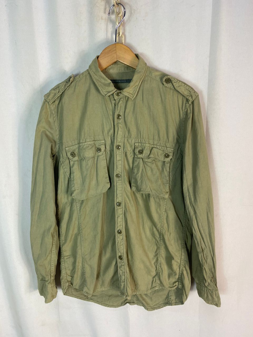 Design works military fashion button up shirt by abahouse