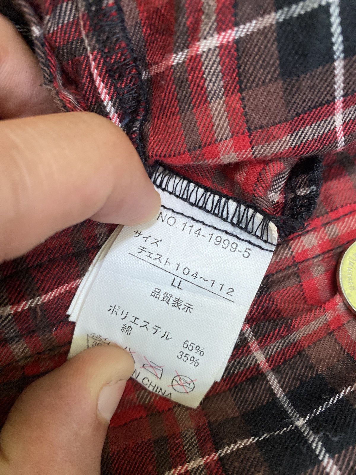 In The Attic Vintage In The Attic Tartan Plaid Embroidery Flannel Size US M / EU 48-50 / 2 - 13 Thumbnail