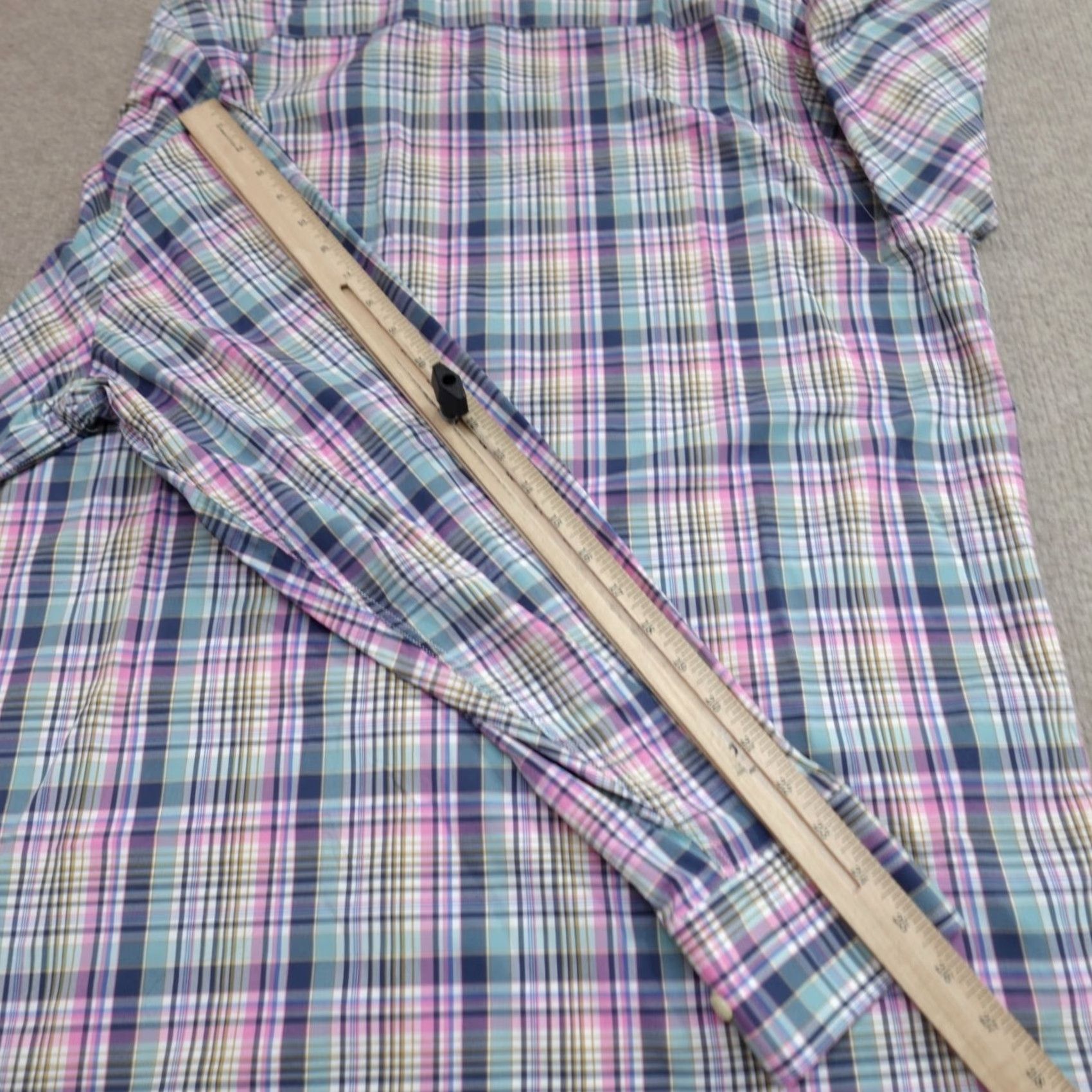 Peter Millar VINTAGE Peter Millar Summer Comfort Shirt 2XL Blue Plaid Long Sleeve North Hills Size US XXL / EU 58 / 5 - 7 Thumbnail