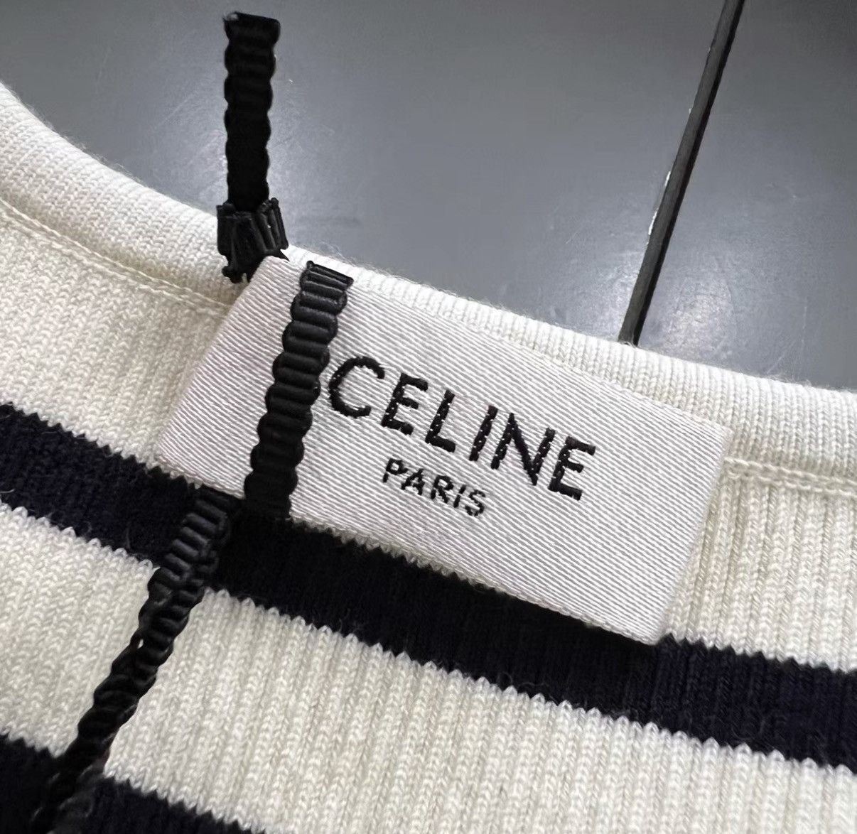 Celine Celine Striped Logo Tank Top J41 Size US L / EU 52-54 / 3 - 3 Thumbnail