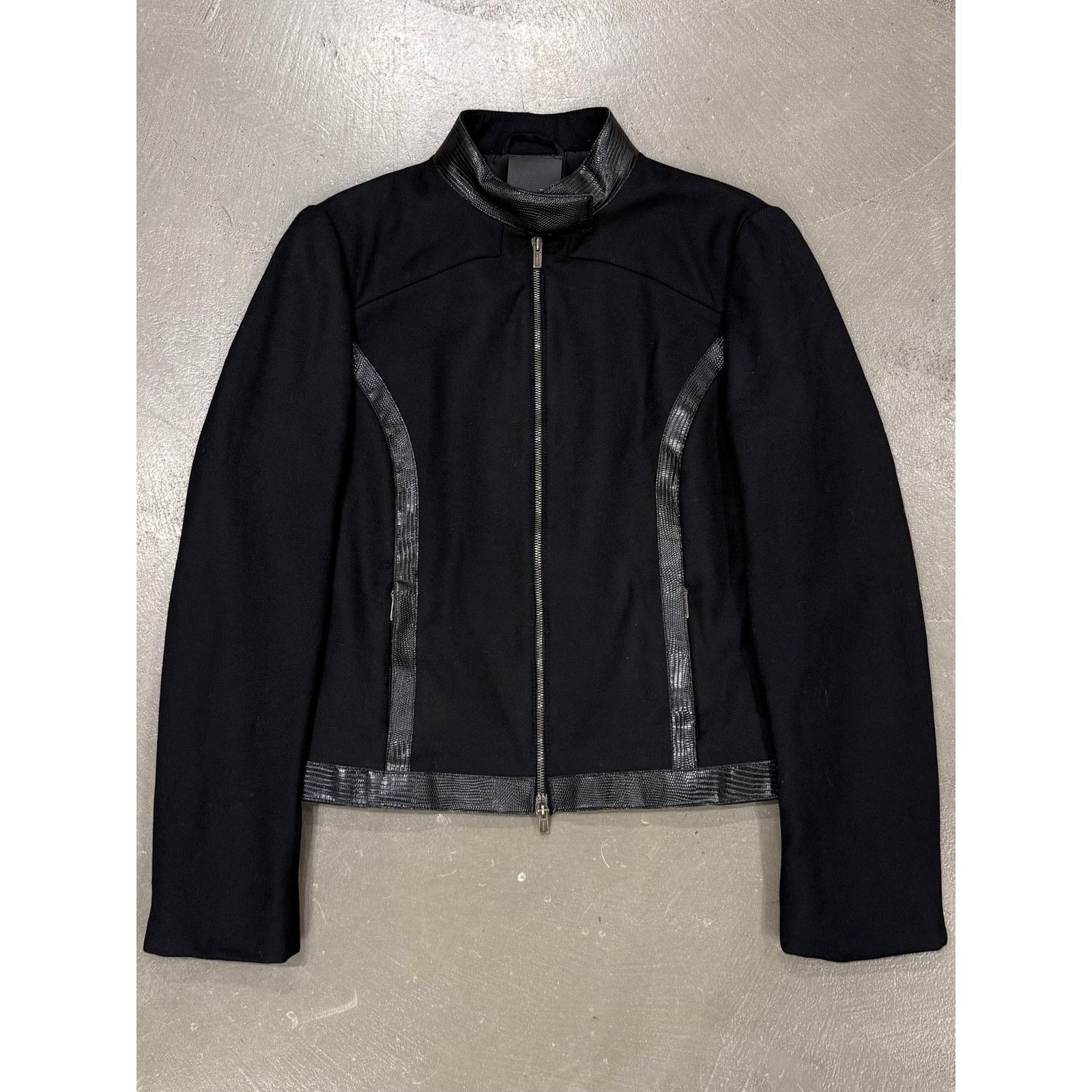 Fendi 2003 Fendi paneled biker jacket with leather details Size M / US 6-8 / IT 42-44 - 1 Thumbnail