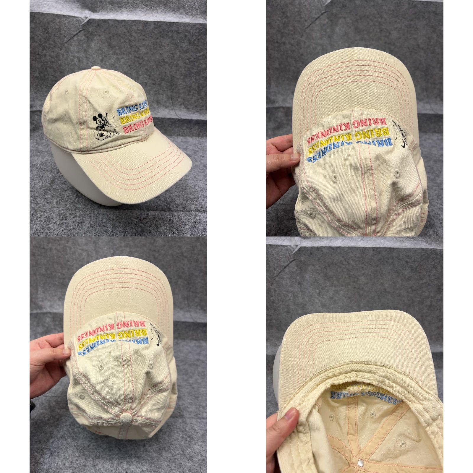 Disney Disney Hat Cap Strap Back Adult Ivory Cotton Mickey Mouse Pluto Cap Hat Disney Shirt? Size ONE SIZE - 8 Thumbnail